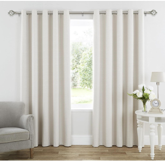KAMANINA Antique Silver Curtain Rod 32 to 58 inch(2.6-4.8ft) 1 inch Adjustable