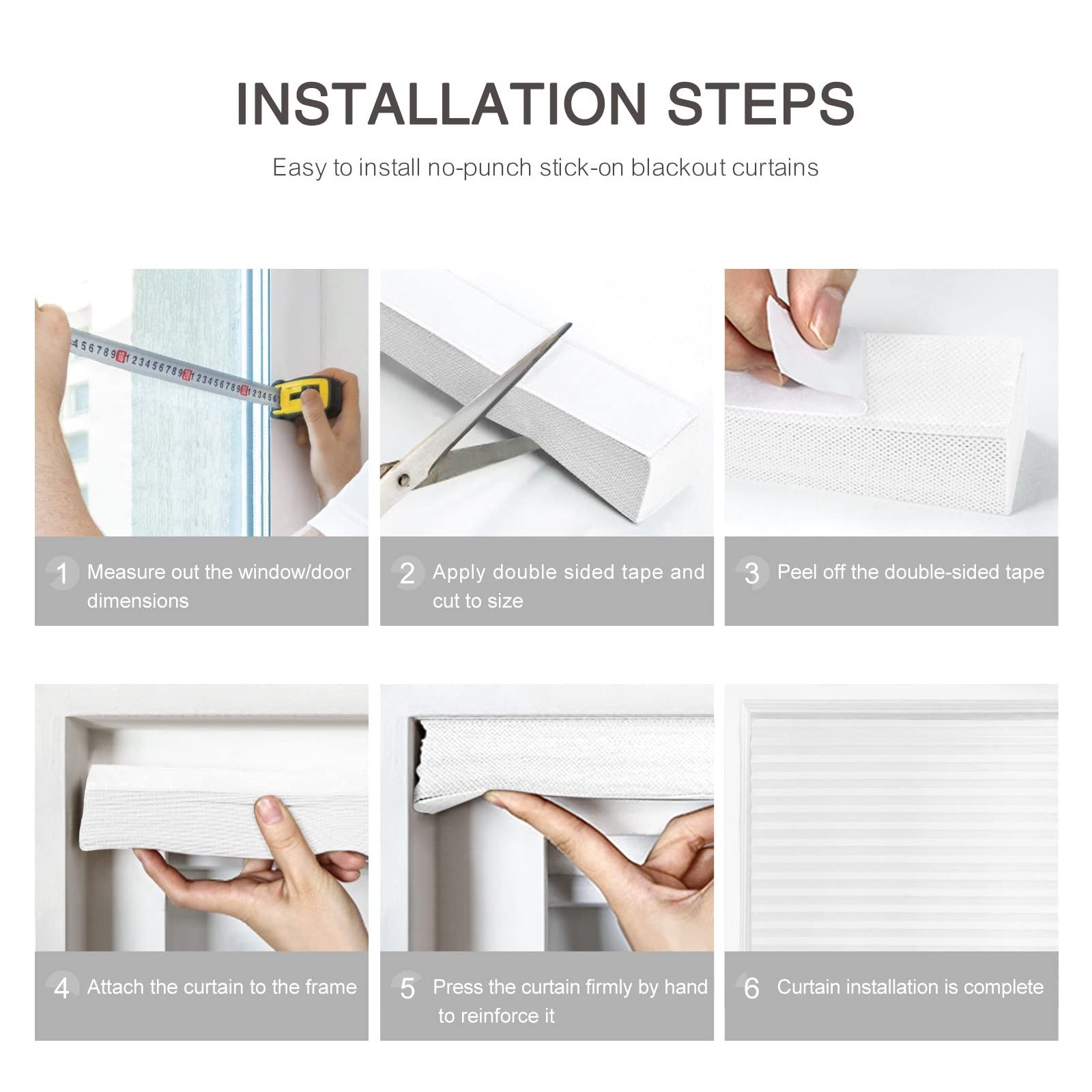 Pleated Window Shades,Temporary Blinds 24″W x 59″H, White-1 Pack