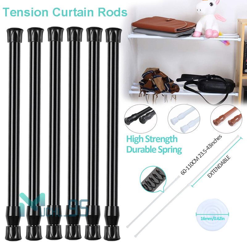 Adjustable Length Spring Tension Curtain Rod for Window Kitchen,Bathroom,Doorway