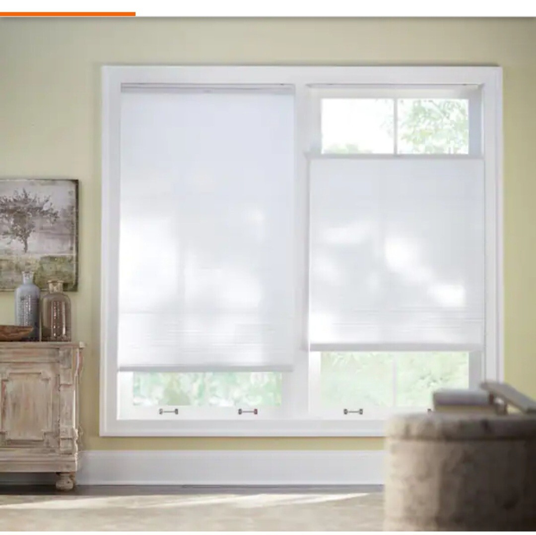 CUSTOM CUT Snow Drift Top-Down Bottom-Up Cordless Cellular Shade FAST SHIPPING!