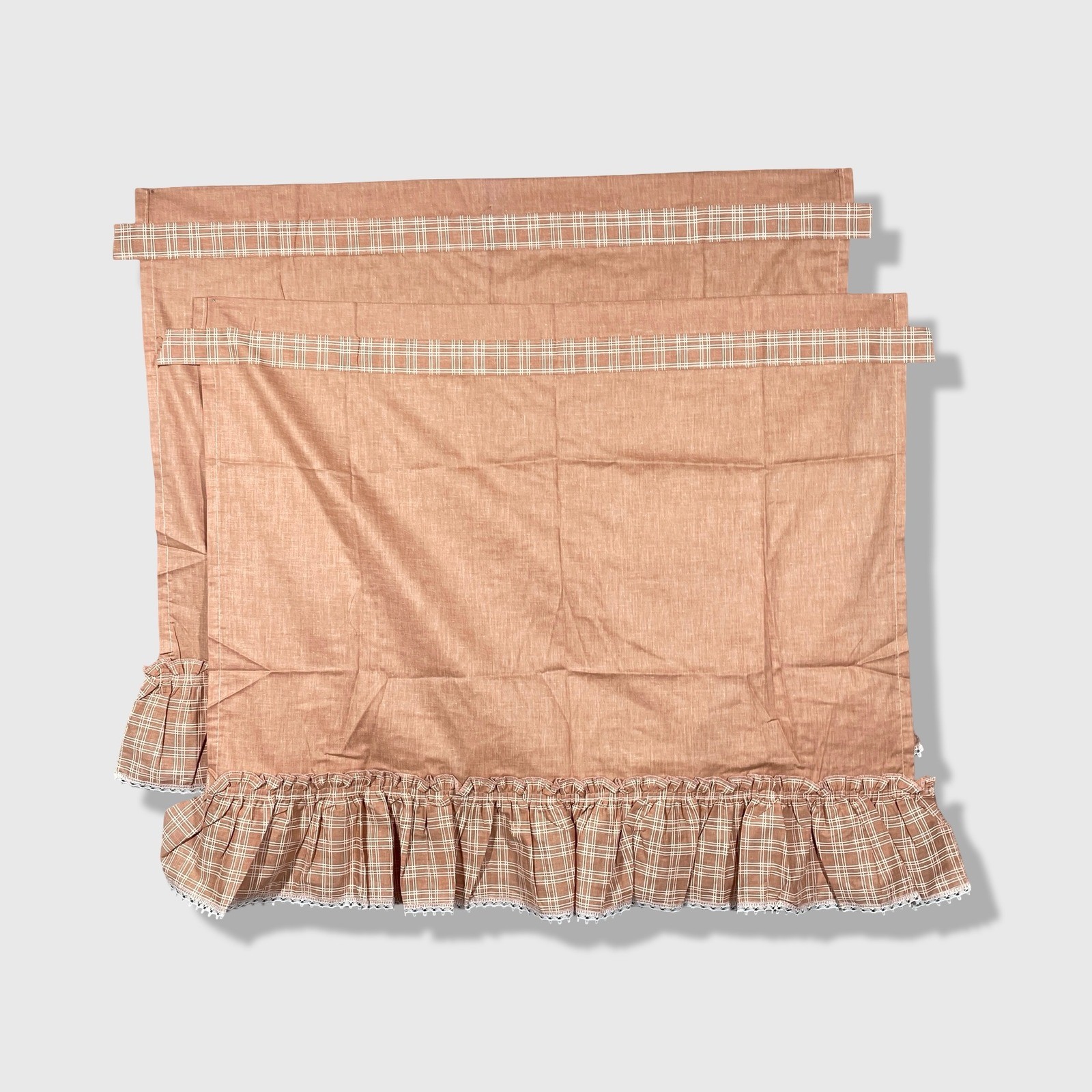 Unbranded Window Valance Curtains 30×26 Terracotta Cottagecore Farmhouse
