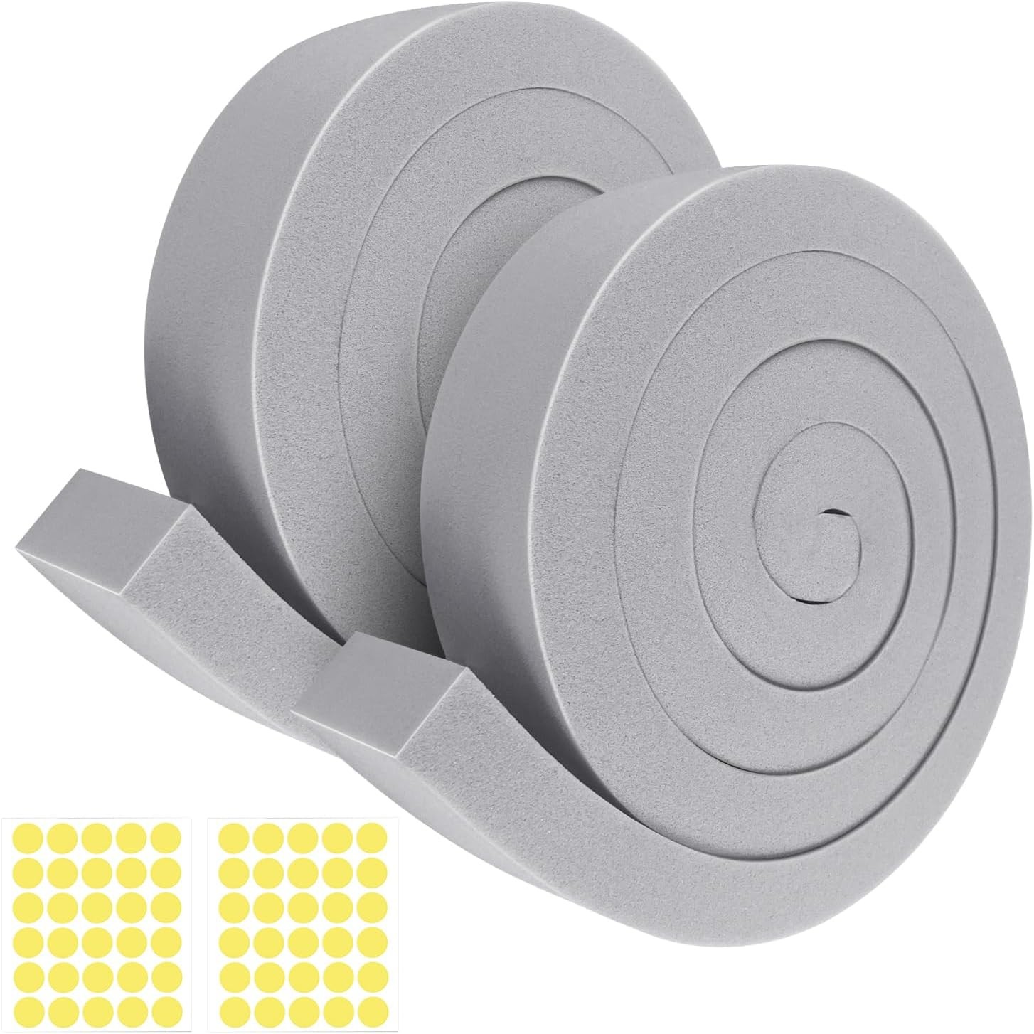 2Pcs 2″ x 1″ x 6.5Ft AC Window Seal Kit with Adhesive, Gray Foam Strips for Air
