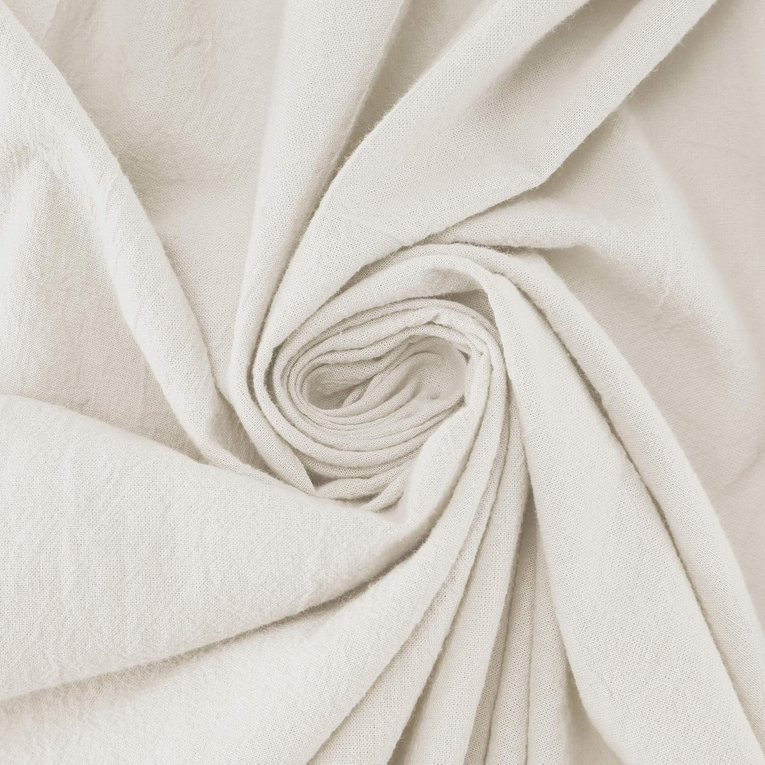 Washed Cotton Twist Tab Curtain, 52″ X 84″, Cream