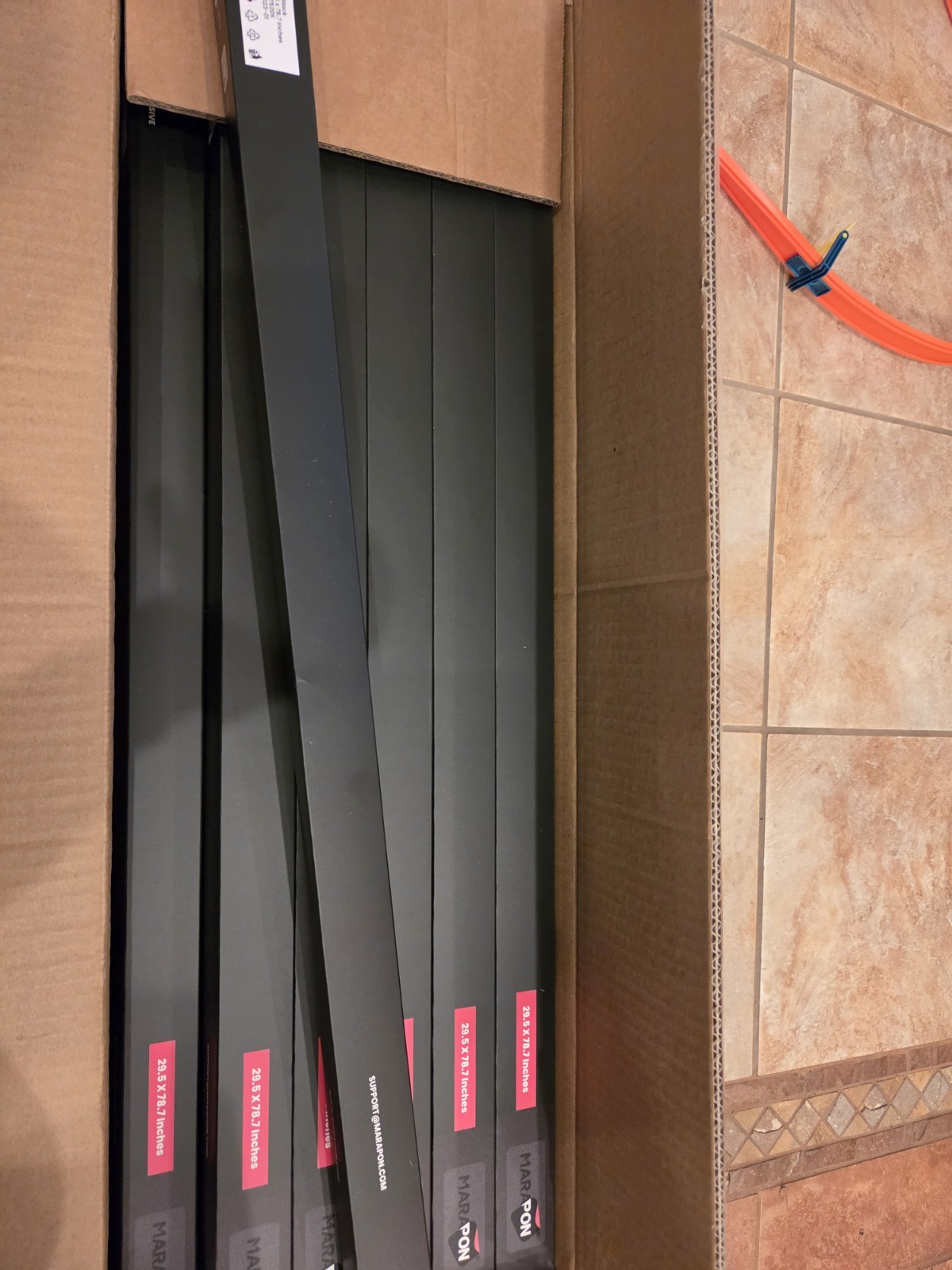 Marapon Opaque Black Window Vinyl Privacy Film 29.5″ x 78.7″