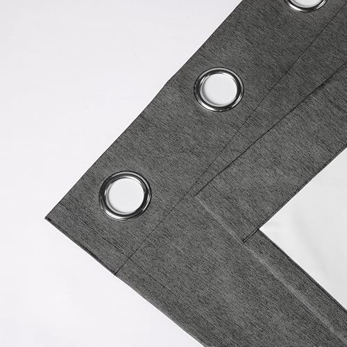 AMAZON BASICS 100% BLACKOUT CURTAINS GROMMETS 52 X 96 INCHES 2 PANELS – BLACK