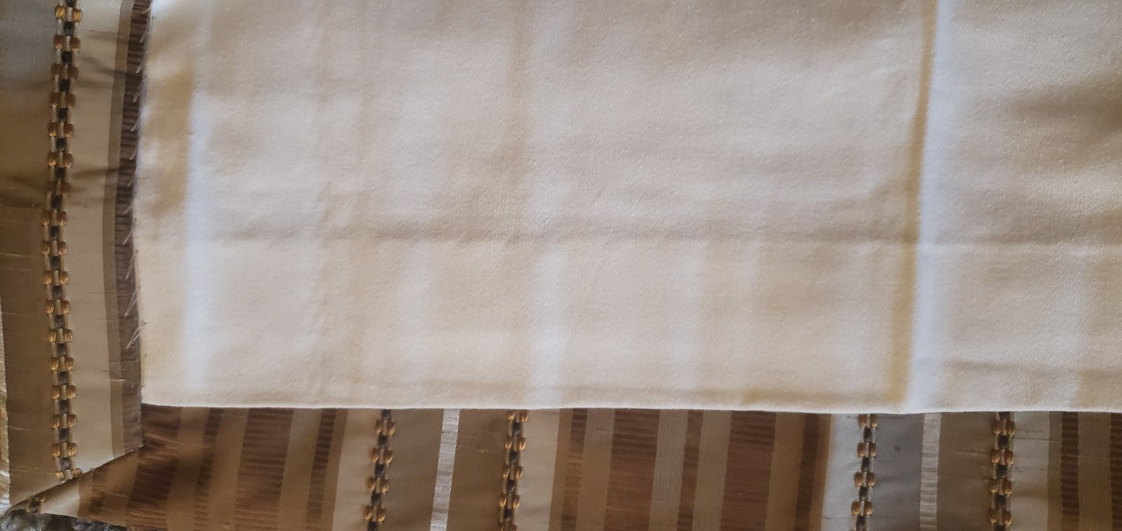4 Panels CUSTOM pinch pleated drapes gold/brown heavy fabric lined ~110” long
