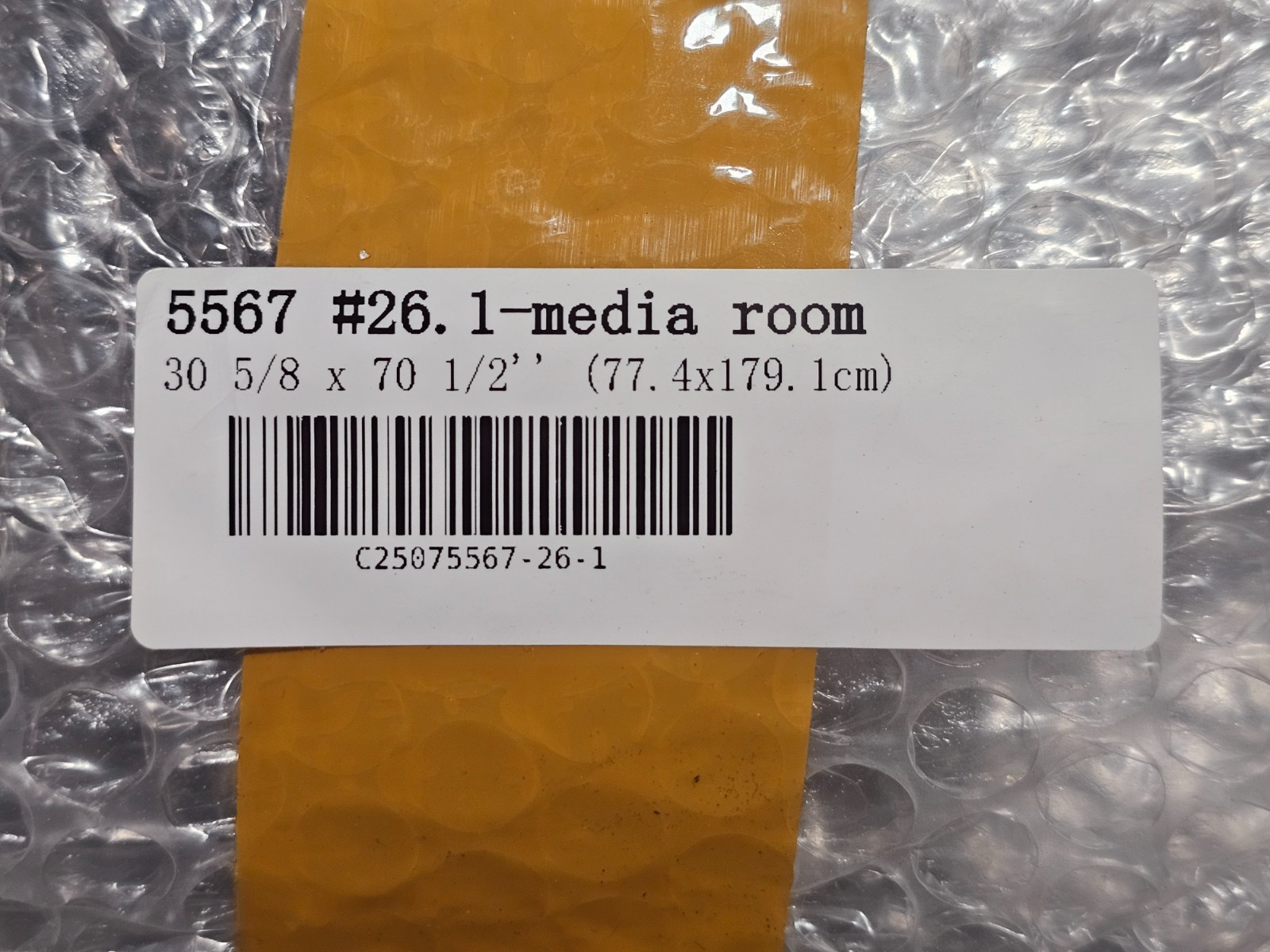 Window Roller Shade, White 30 5/8 x 70 1/2″ For Media Room C25075567-26-1