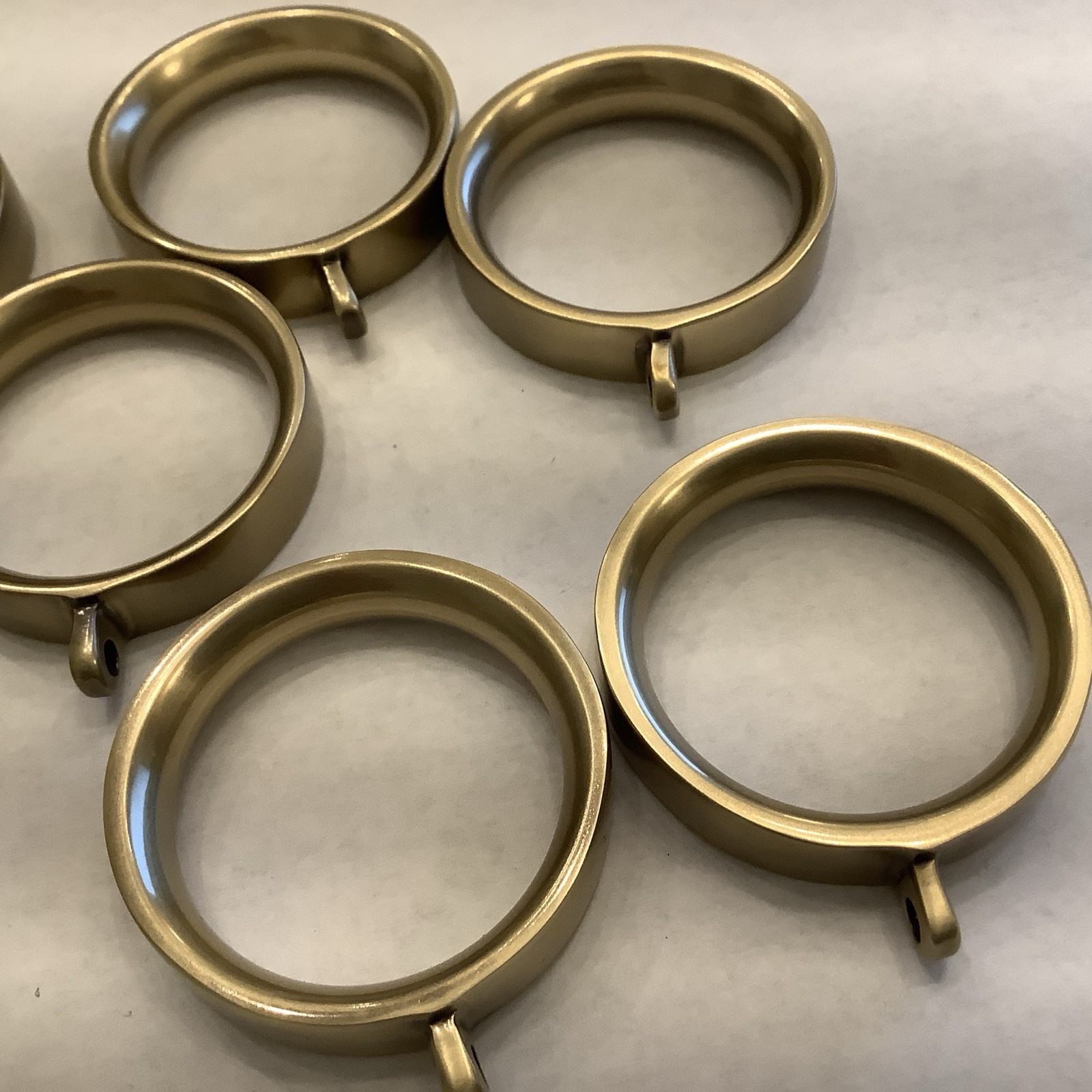 Restoration Hardware Easton Solid Brass Loop Drapery Rings (Set of 7) Small