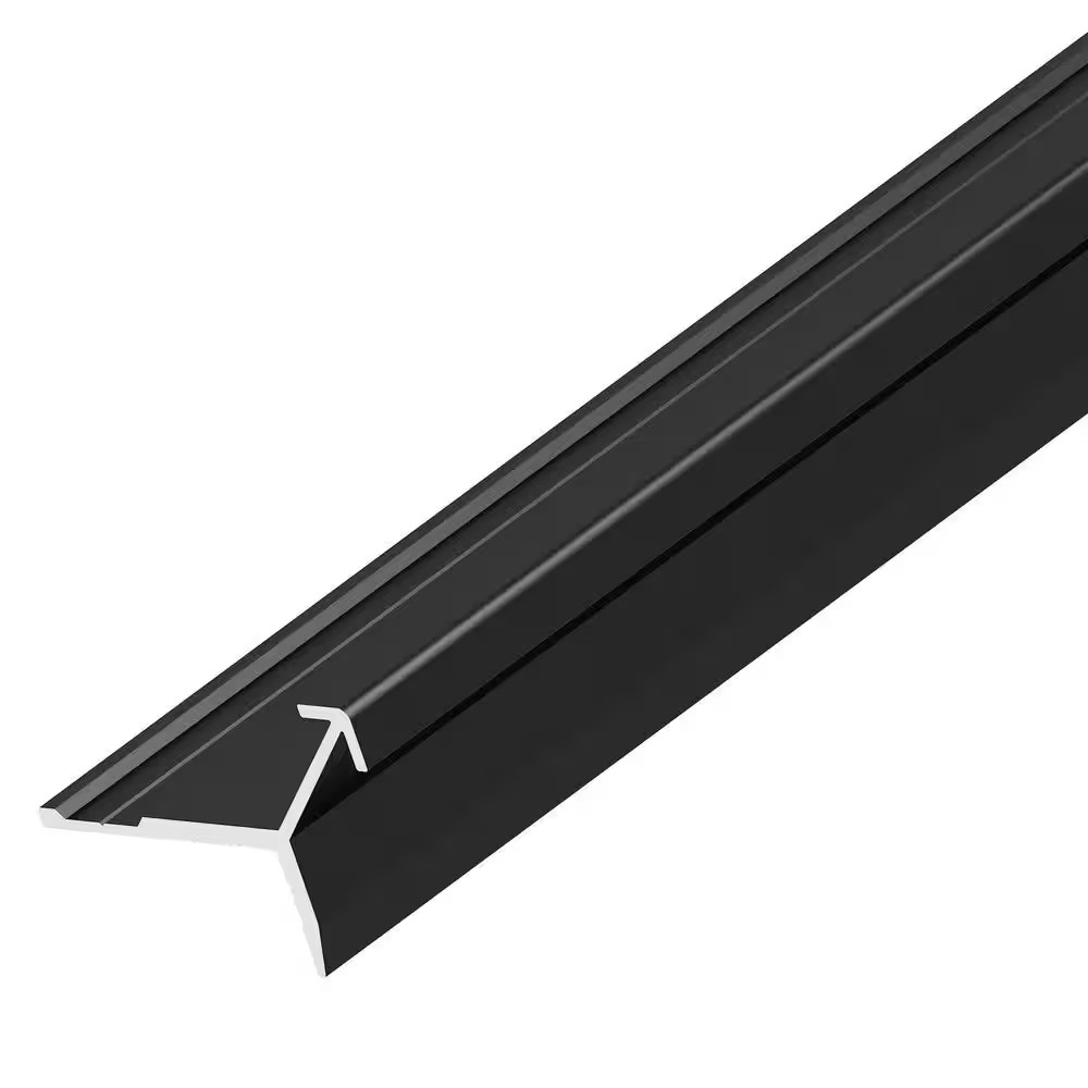 WALLS Metallic Panel 1.37 In. D X 0.5 In. W X 96 In. L Finished Black Aluminum o