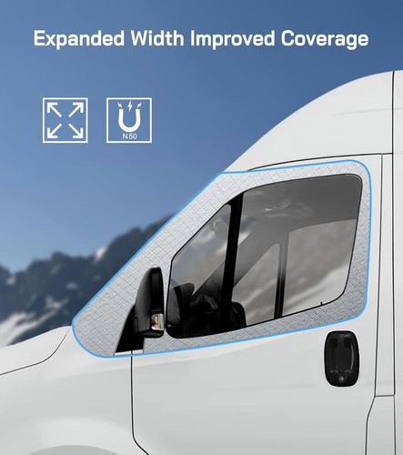 Windshield Cover for Ford Transit 2015-2026 Motorhome,Van, Silver – Oxford