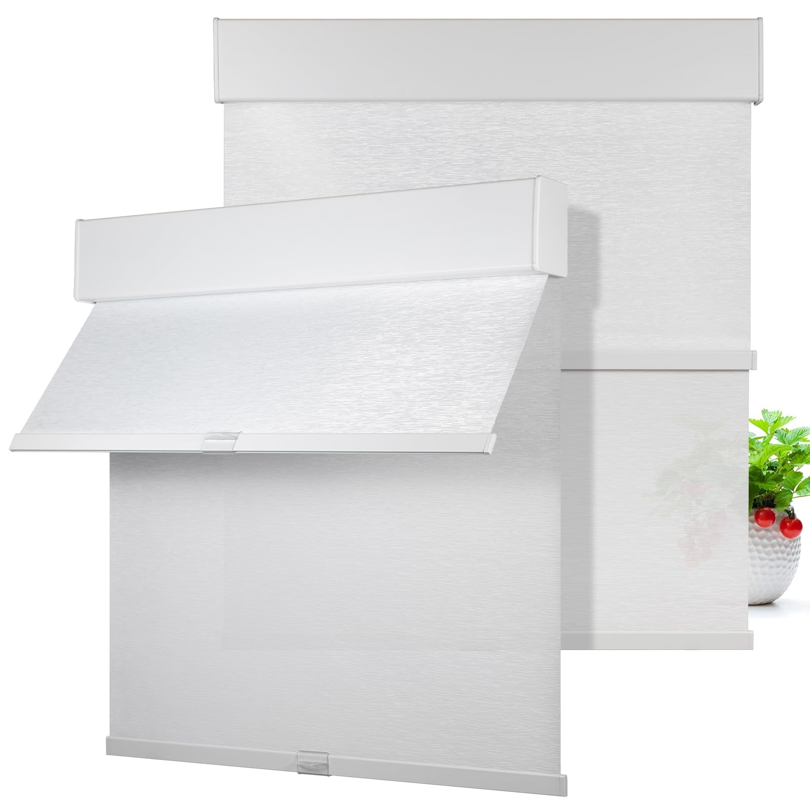 Double Layered Roller Blinds, 25″ W x 72″ H Blackout Roller Blinds, Heat-Insu…