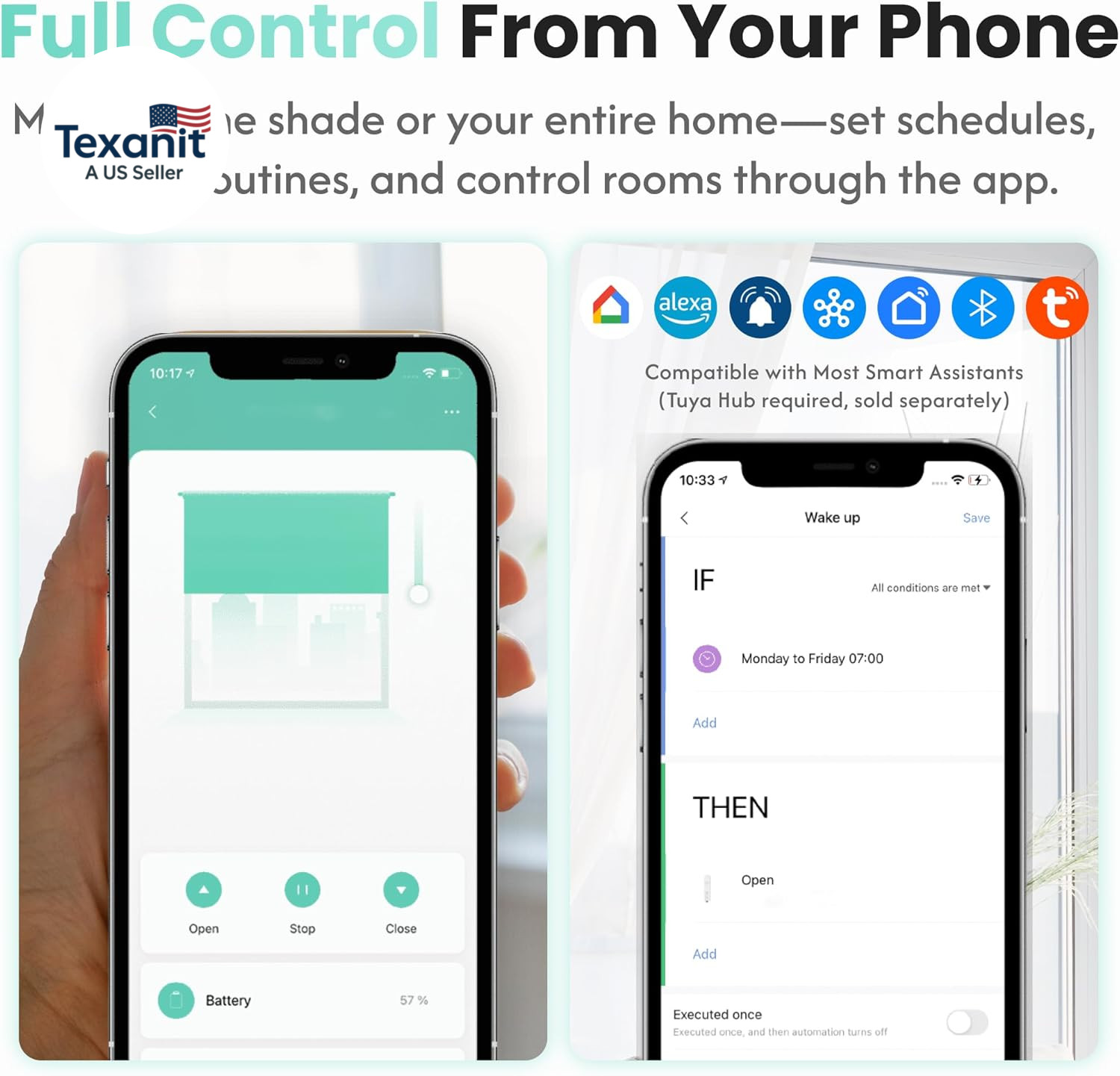Aura Roller Smart Shade Driver, Remote Control & Wifi Dongle | Automate Existing