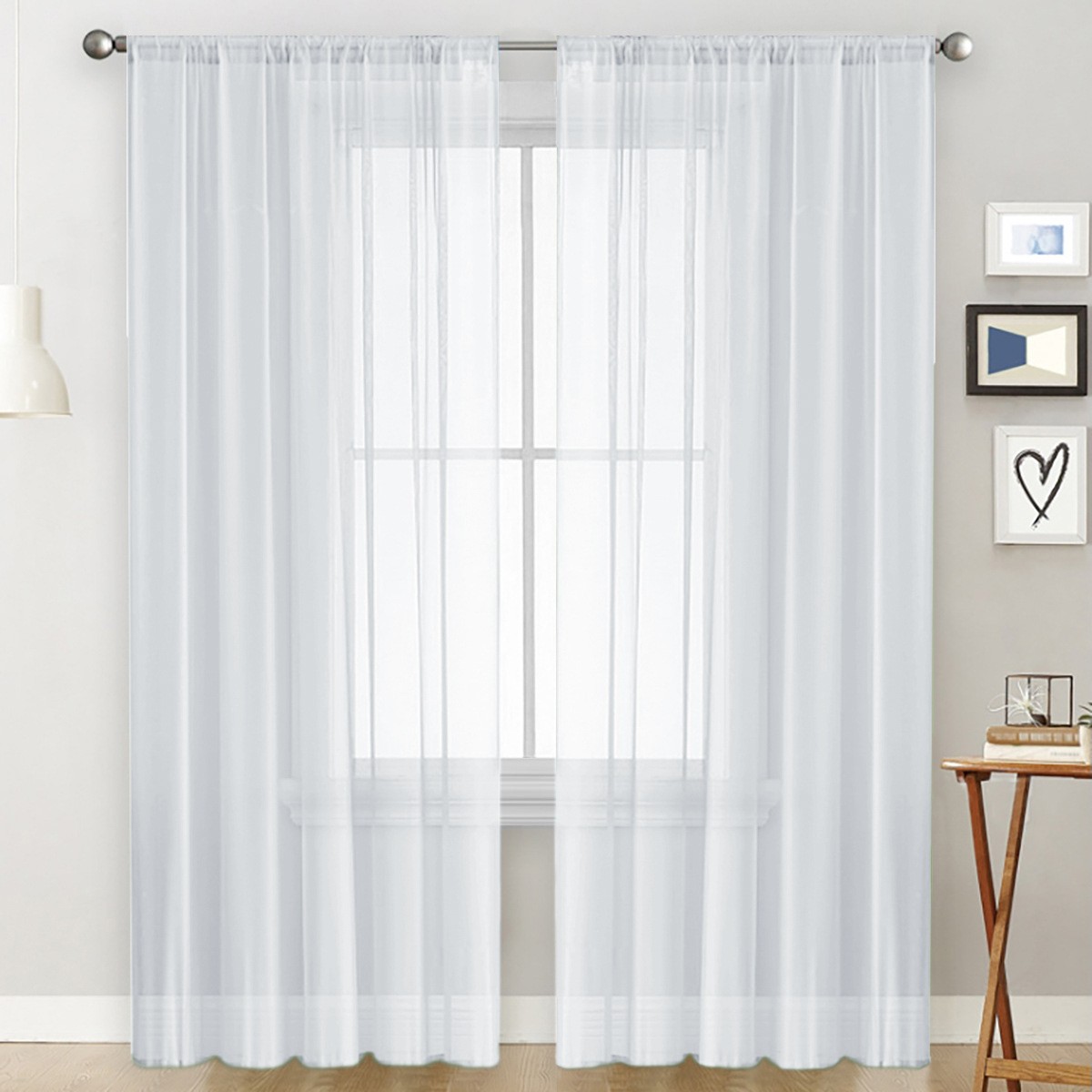 Modern Minimalist Pastoral Curtain & Sheer for Living Room Bedroom Study