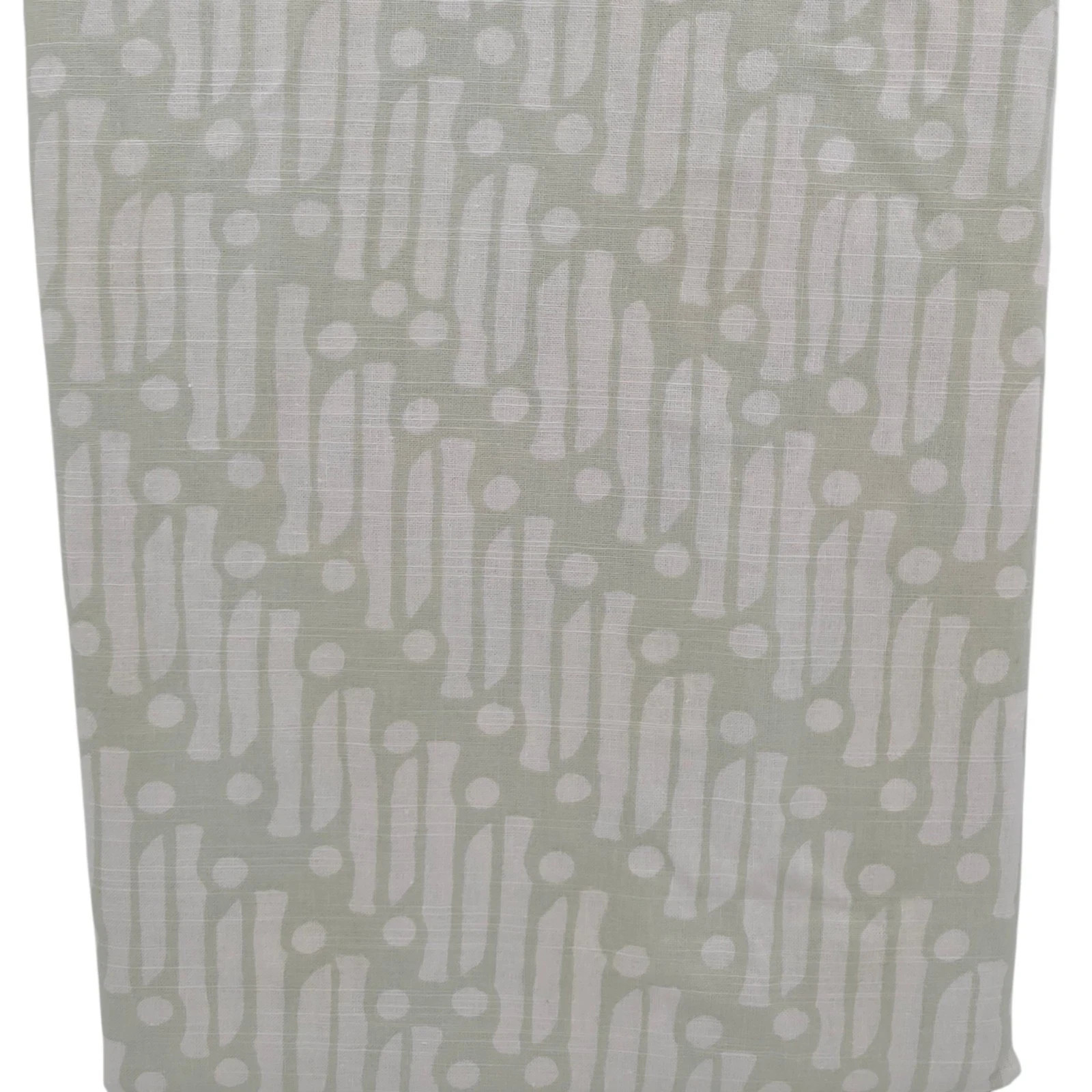 NEW West Elm Set of 2 Batik Scallop Curtains Green 48×84 Cotton Window Panels