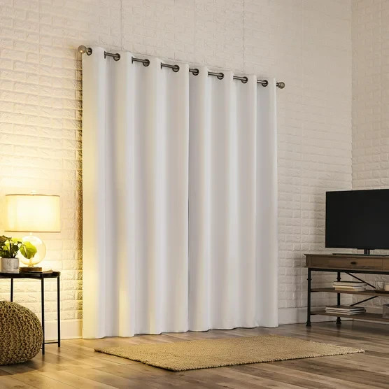 Sun Zero Broderick Theater Grade Blackout Curtains – White 104×96 in