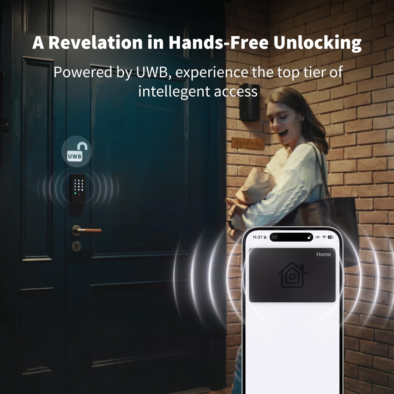 Aqara UWB Smart Lock U400, Matter Over Thread, Apple Home Key, Fingerprint Ke…
