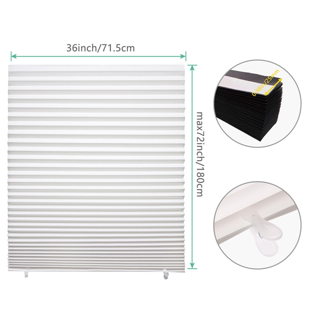 6 Pack Pleated Paper Blinds Adhesive Paper Shades No Tools No Drill