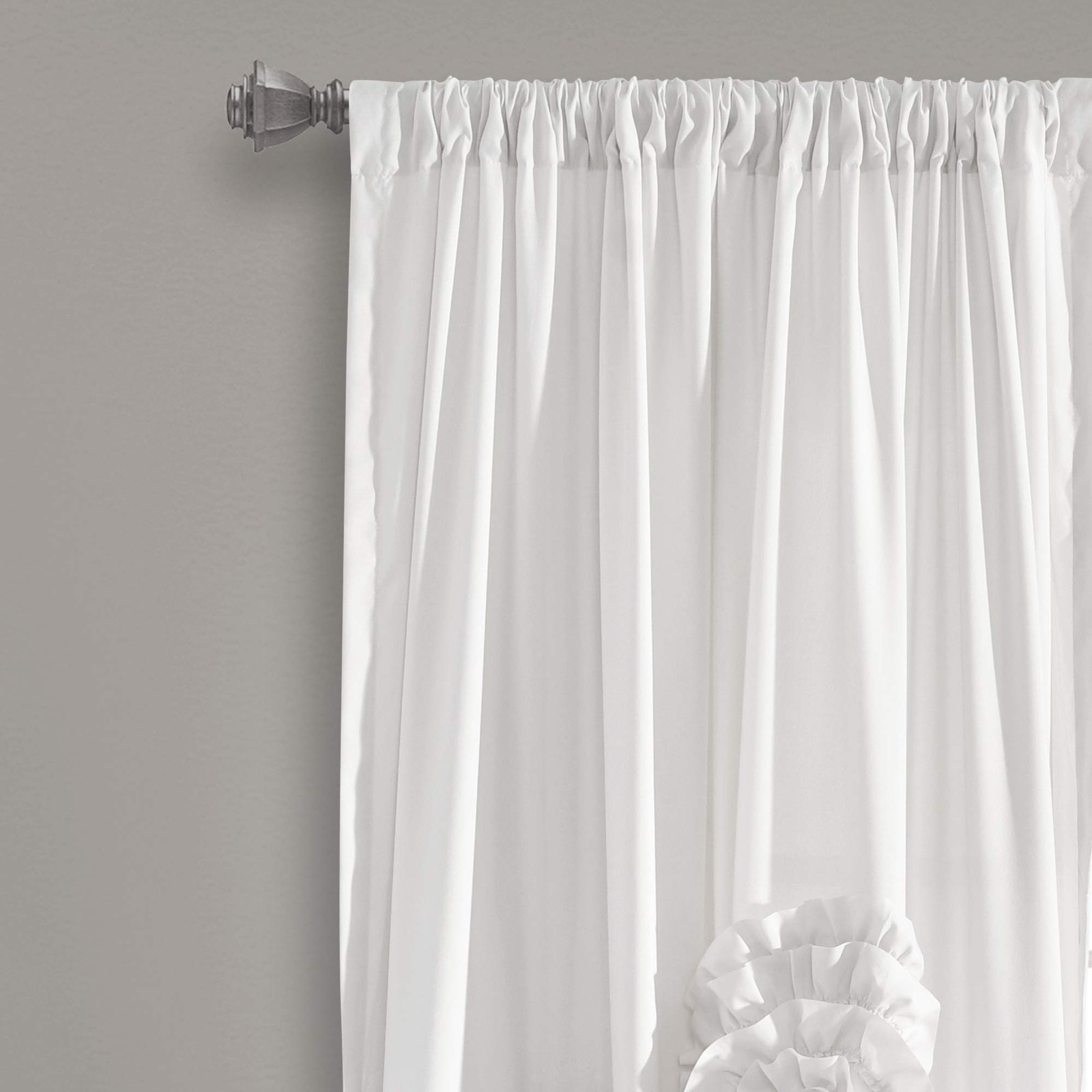 Lush Decor Serena Light Filtering Window 54″W x 84″L (Pack of 1), White