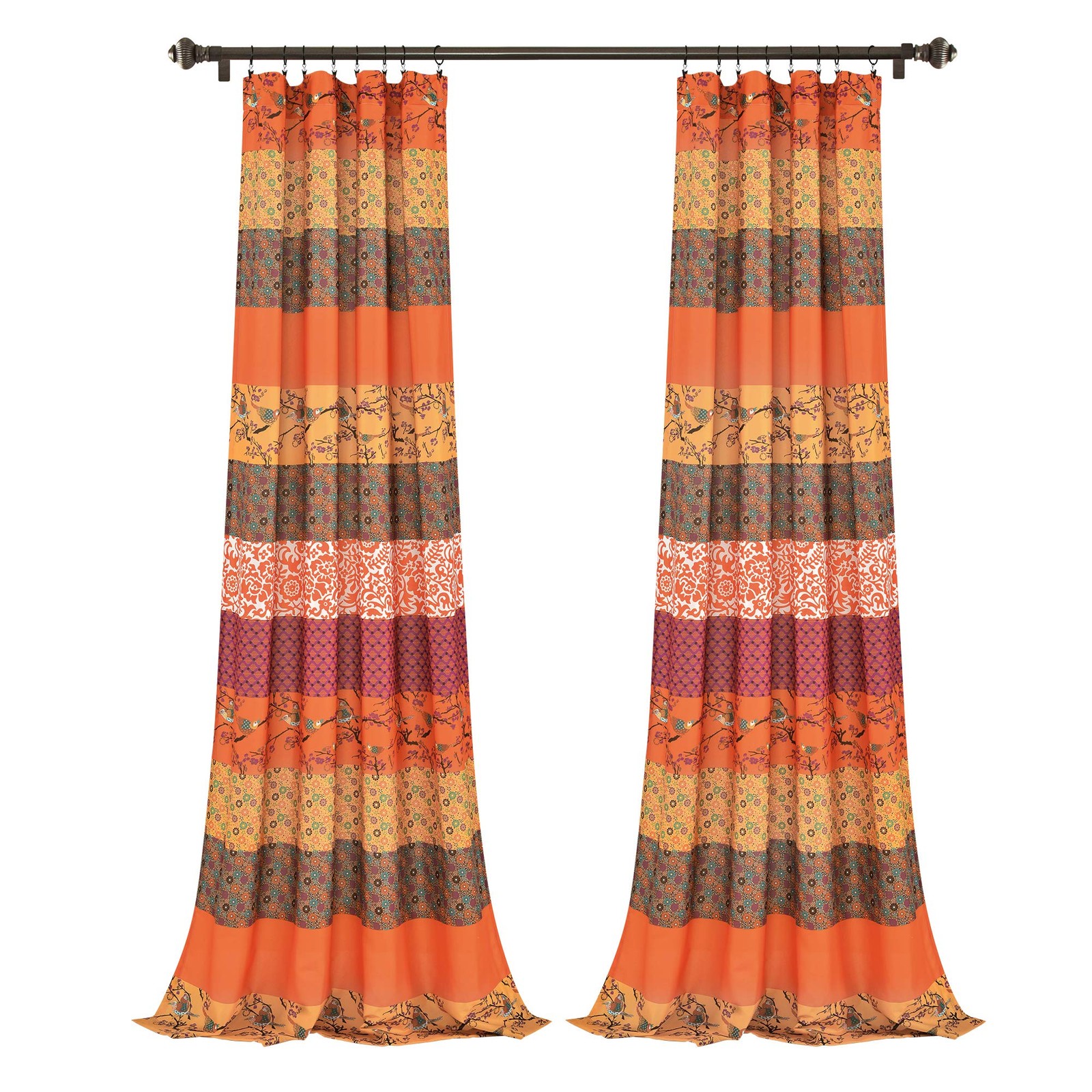 Lush Decor Royal Empire Light Filtering Window Curtain Panels Pair 52 W X 84 L