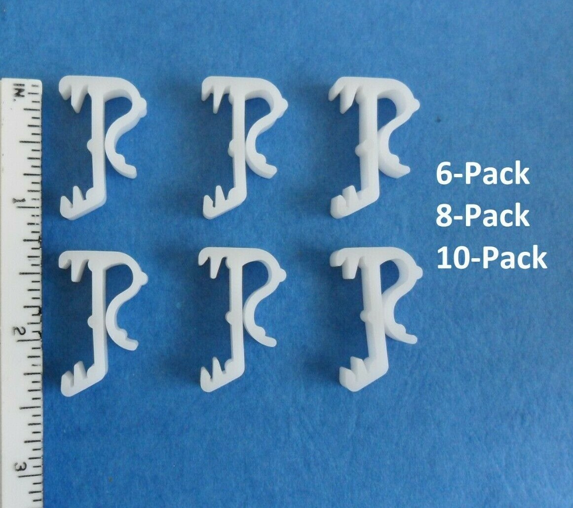 1 Inch White – Mini Blinds Single Slat Valance Retainer Clips 6-10 Pack