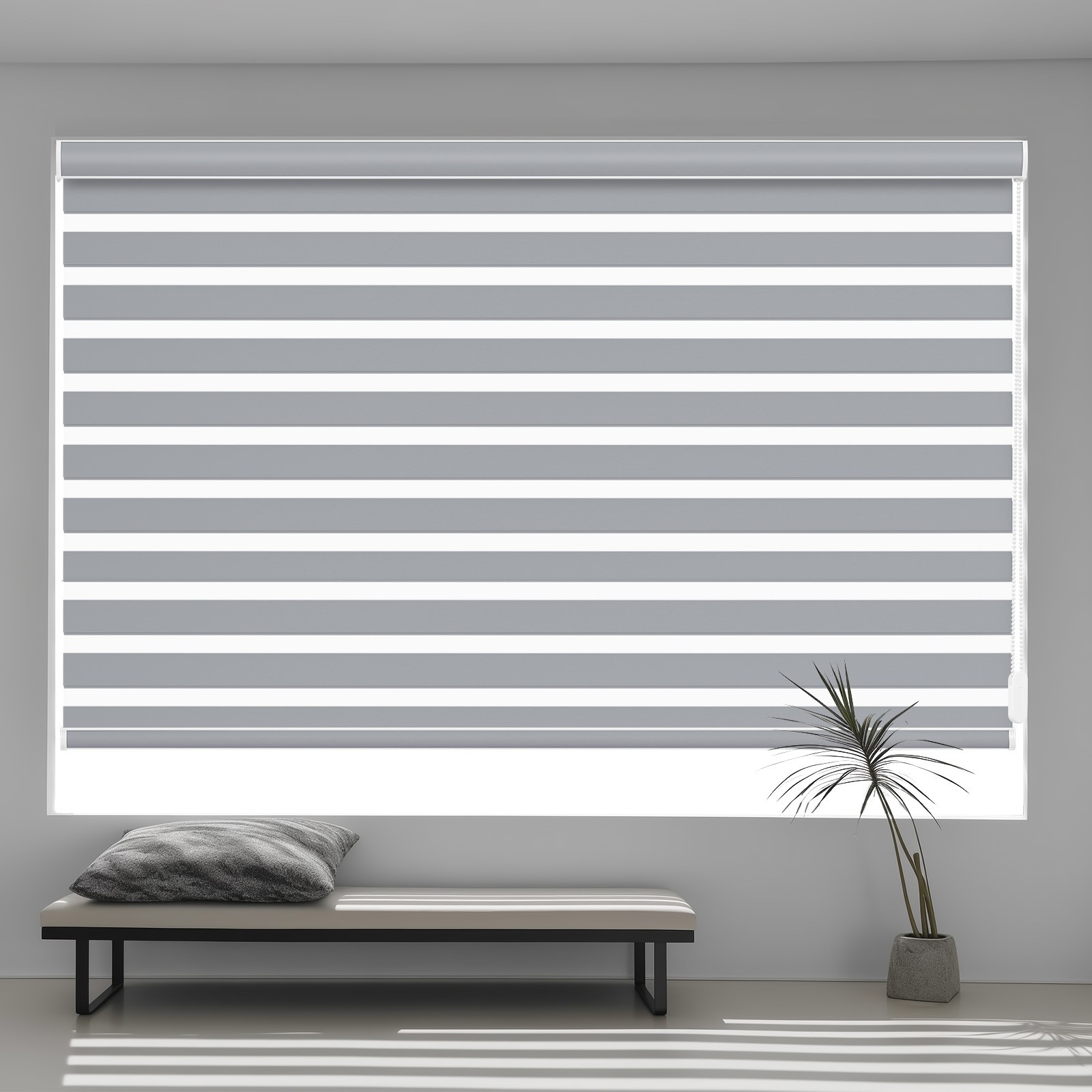 Changshade Custom Made Window Blinds 85% Blackout Zebra Roller Shade