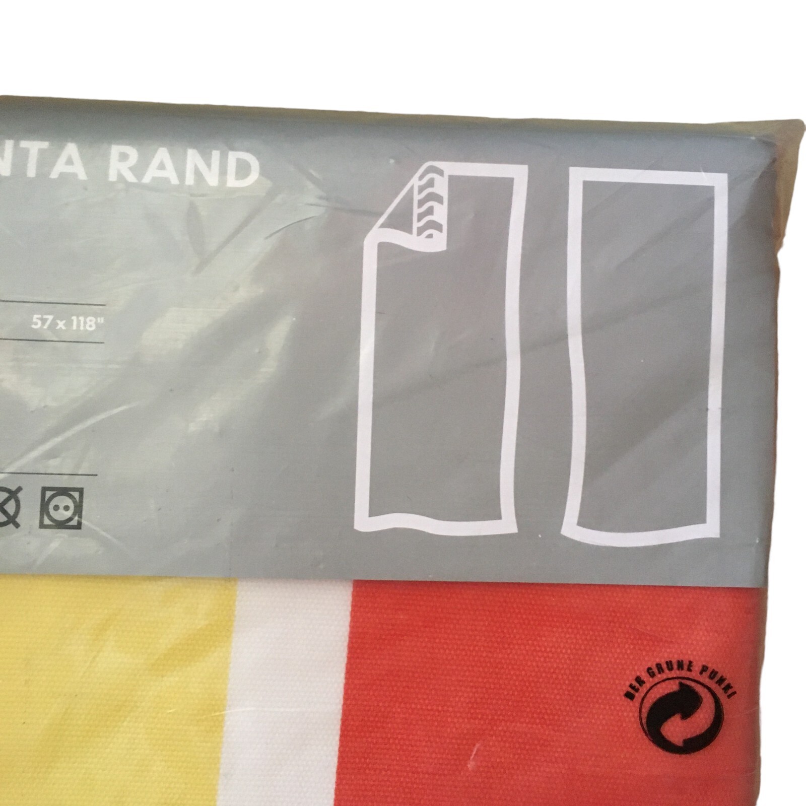IKEA Marienta Rand Curtain Panel ( 1 Pair ) 57″ x 118″ Yellow Orange Cotton NEW