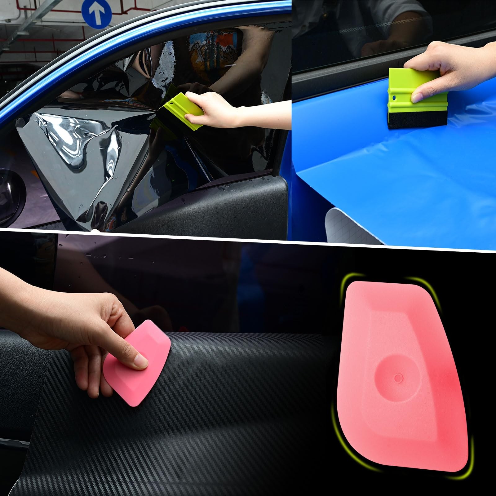 NEWISHTOOL Window Tint Tools Vinyl Wrap Tool Kit for Car Tinting Windshield B…