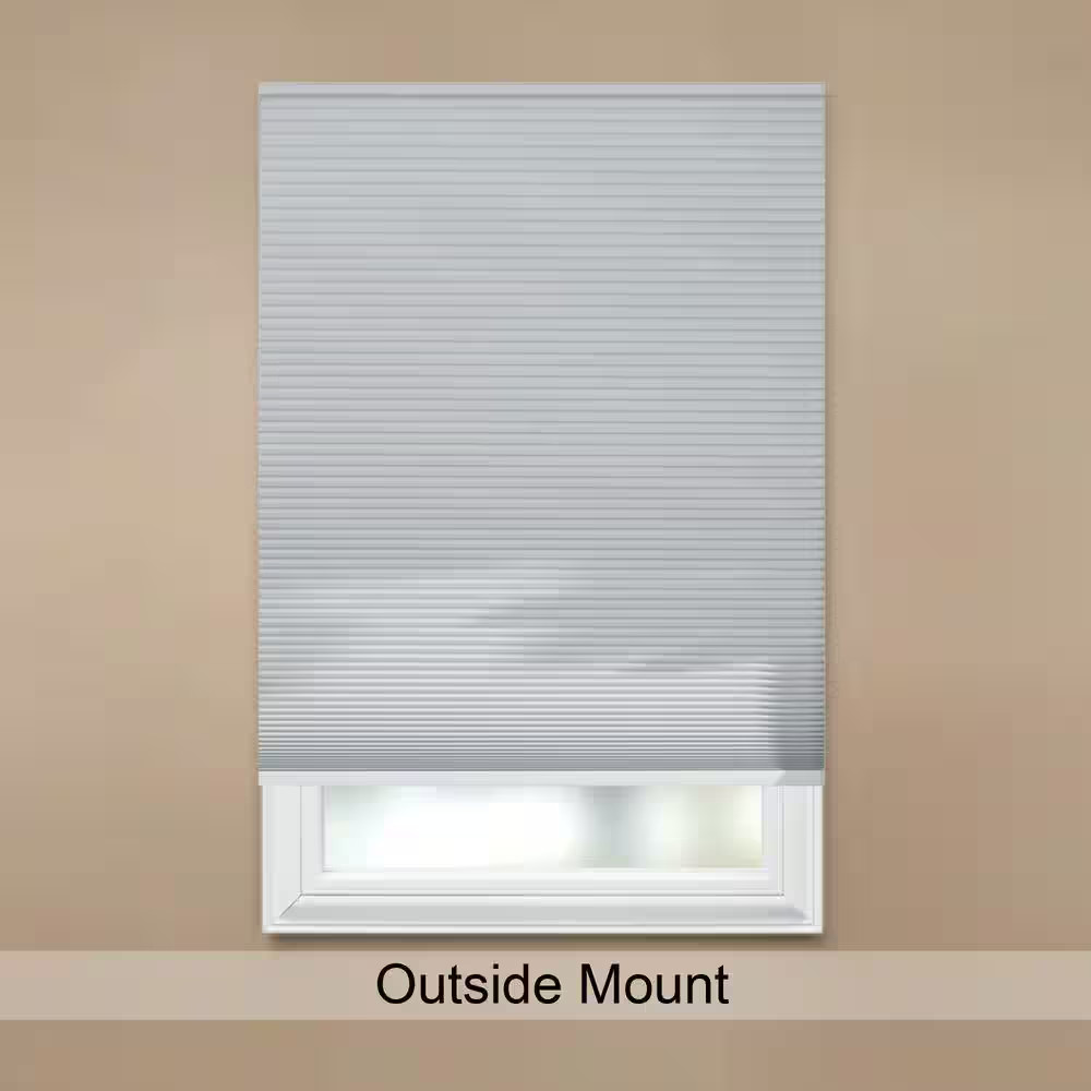 Shadow White Cordless Blackout Cellular Shades for Windows-35 In. W X 64 In. L (