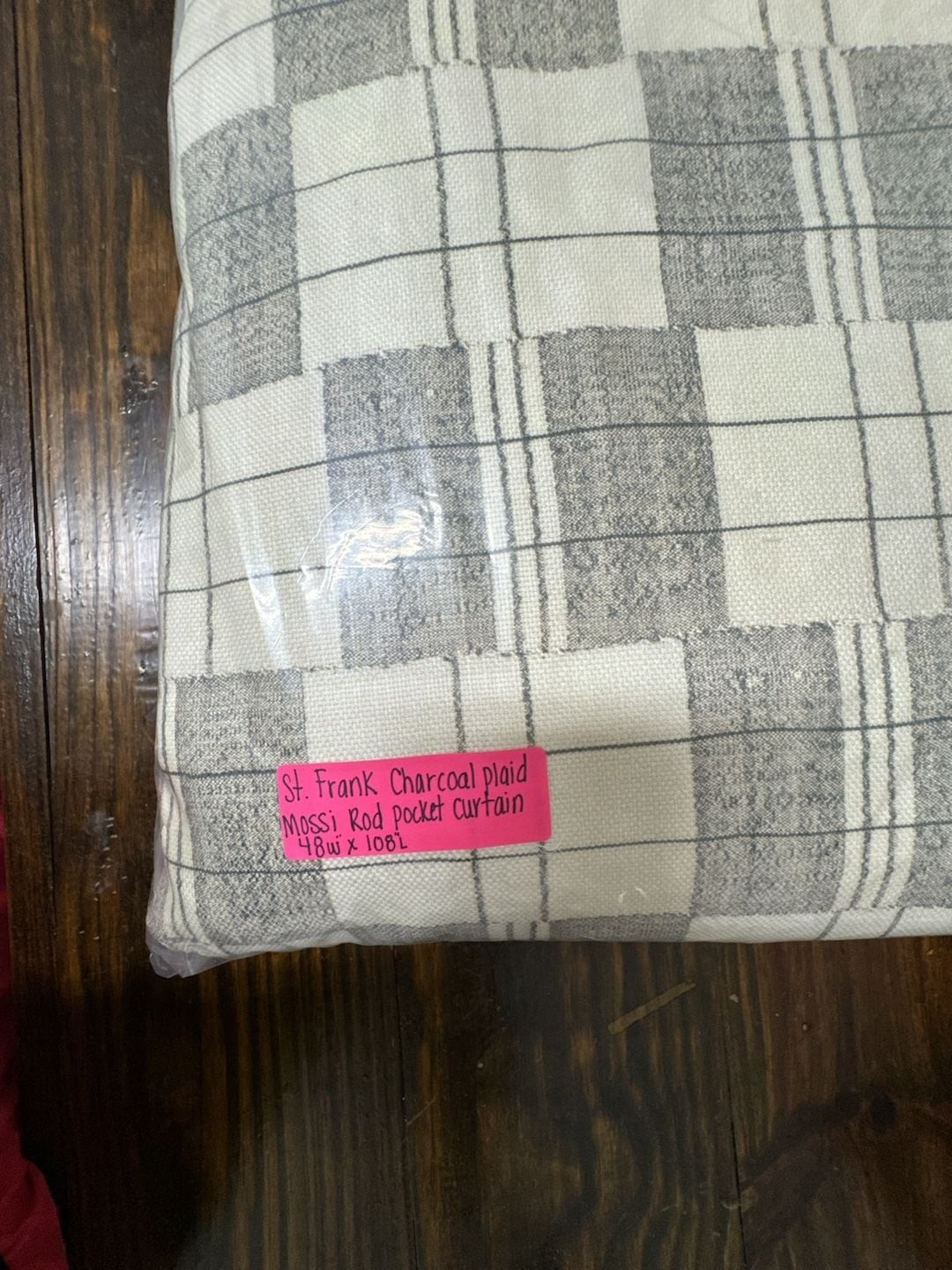 St. Frank Charcoal Plaid Mossi Rod Pocket Curtain 48×108