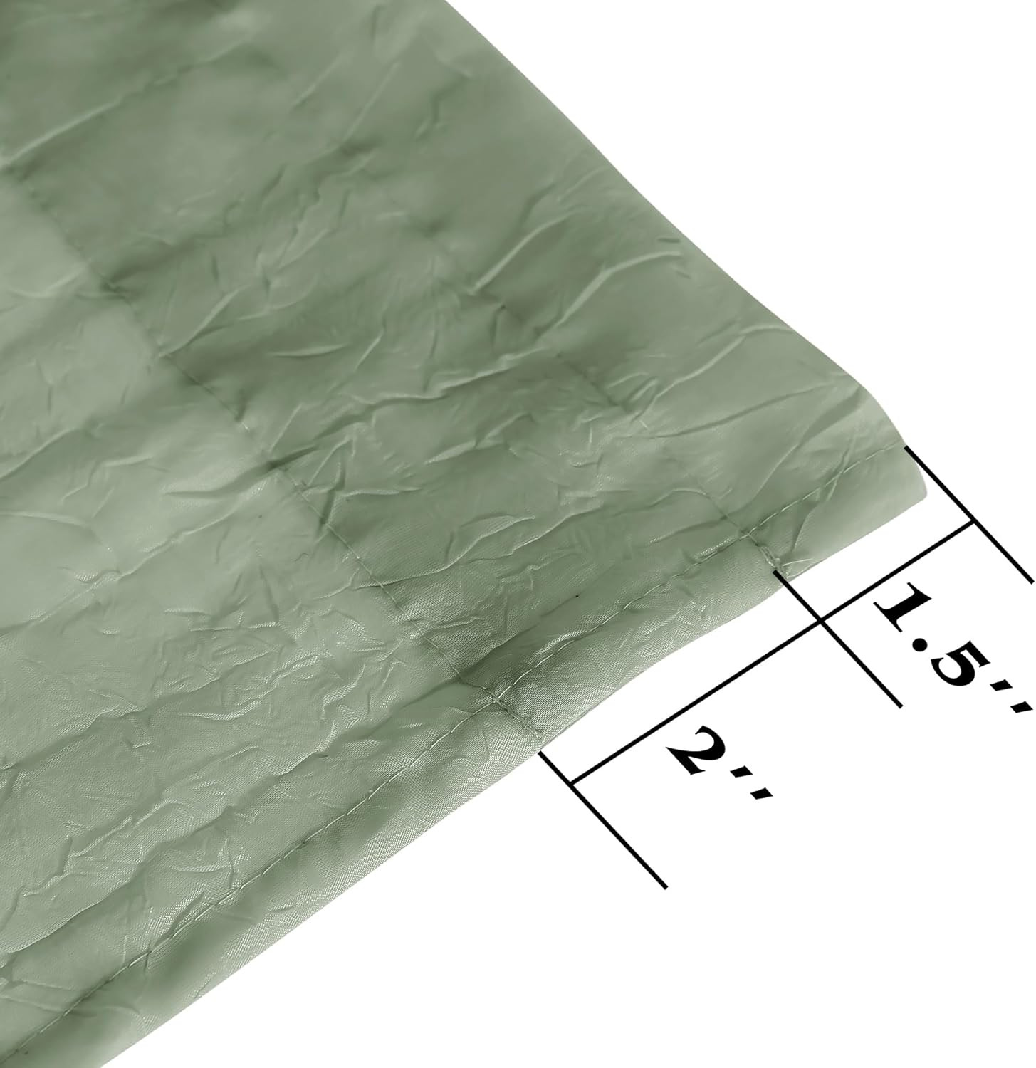 Crushed Sheer Sage Green Curtains 84 Inch Length 2 Panels, Light Filtering Solid
