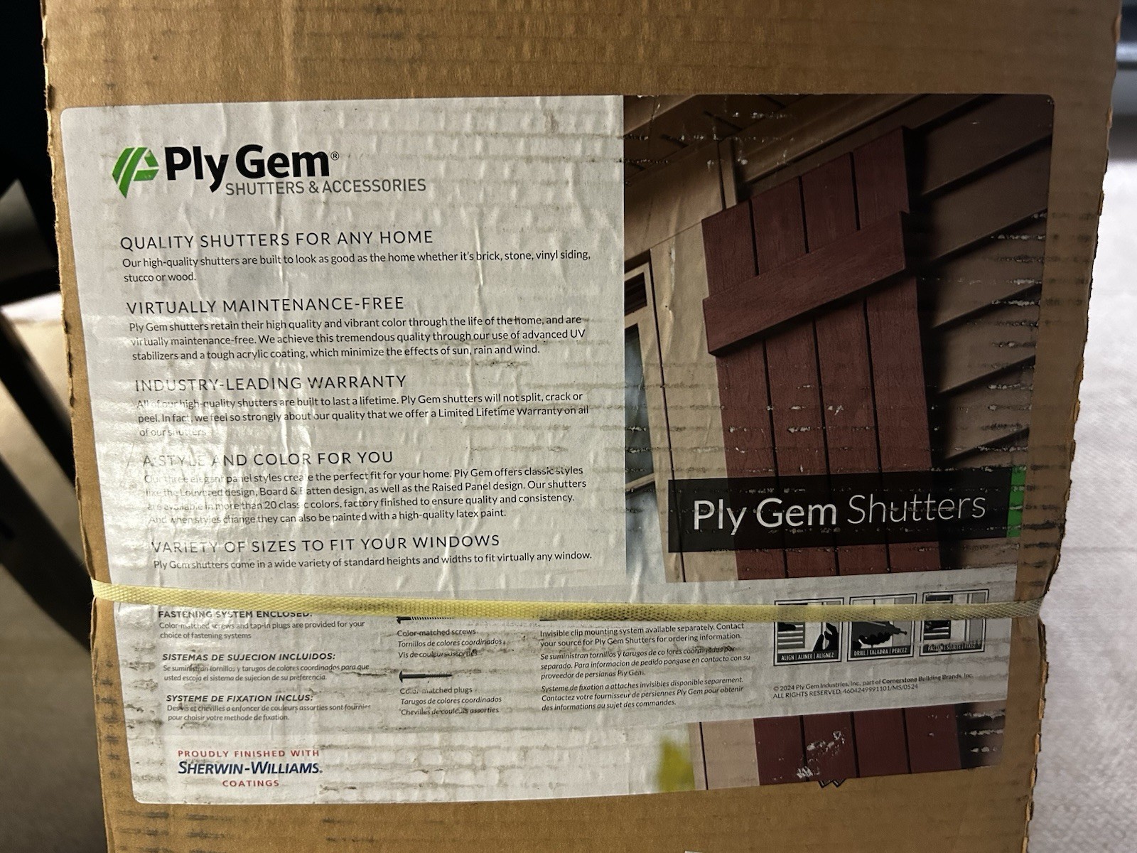 4 Ply Gem Raised Panel Polypropylene Shutters Pair Dark Navy 12×31 Outdoor