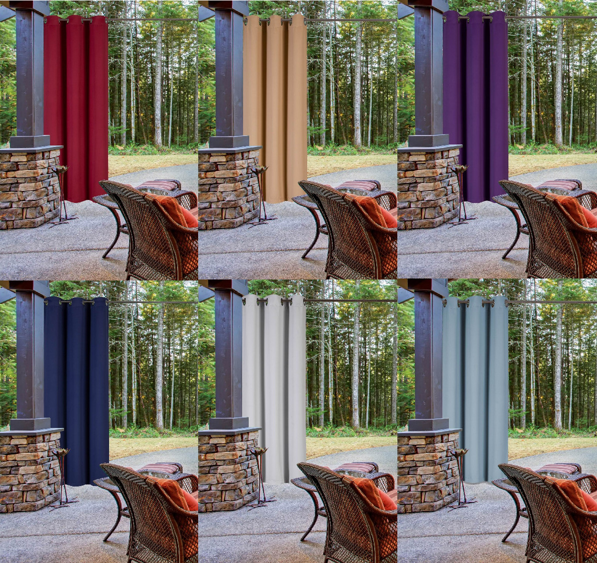 New Outdoor Unlined Thermal Blackout Window Drape Curtain Patio Panel 1 Set k68