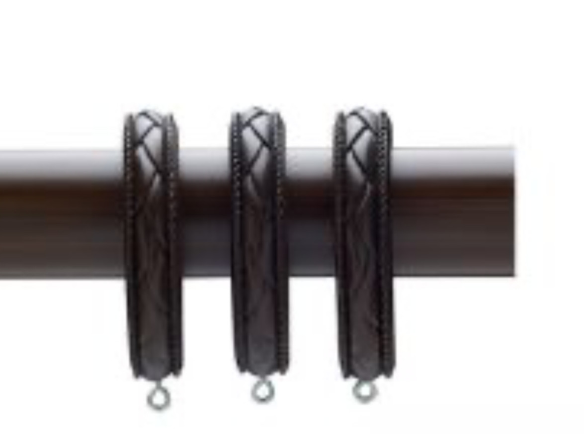 Select 2-1/4″ Bradford Resin Drapery Pole Rings Mocha 4ct