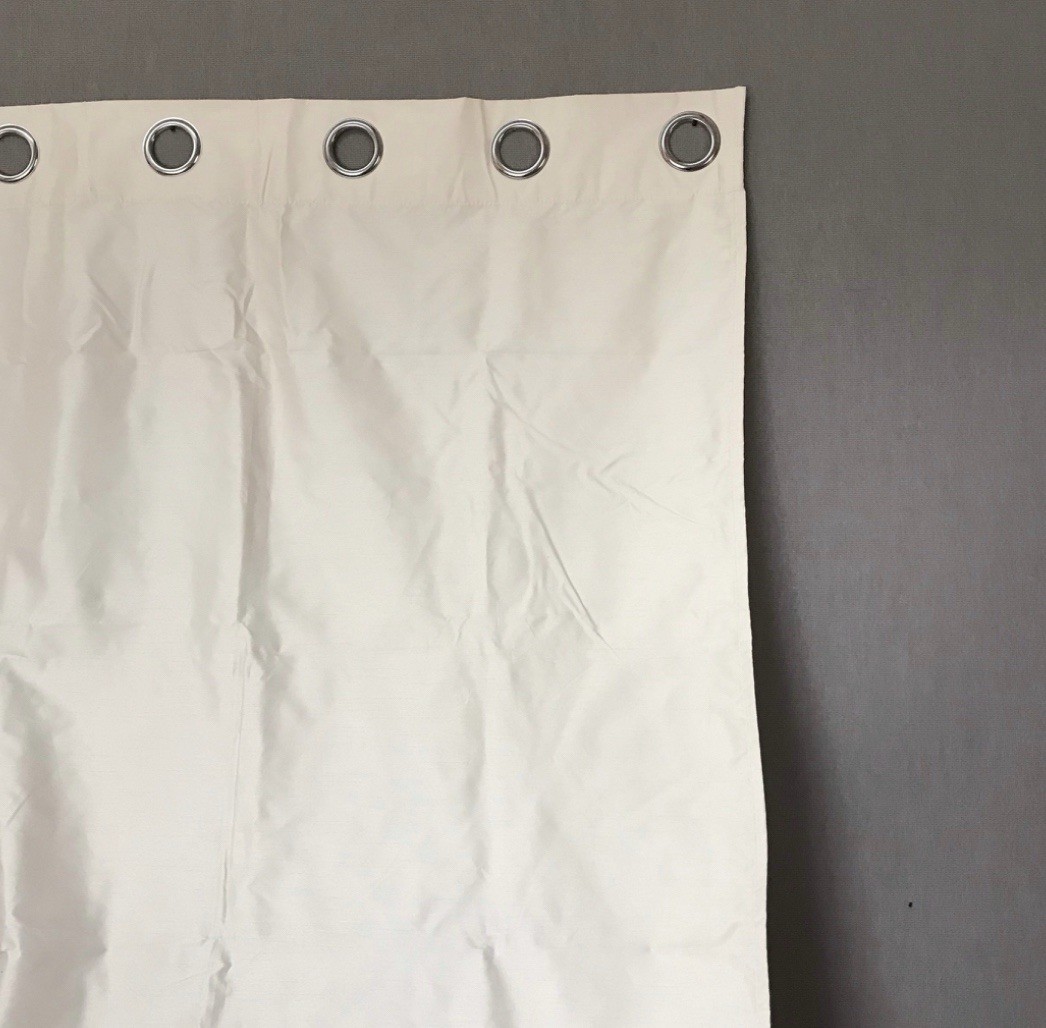 Set Of 3 Cream White Curtain Panels Large Grommets 38×82” Thick Thermal