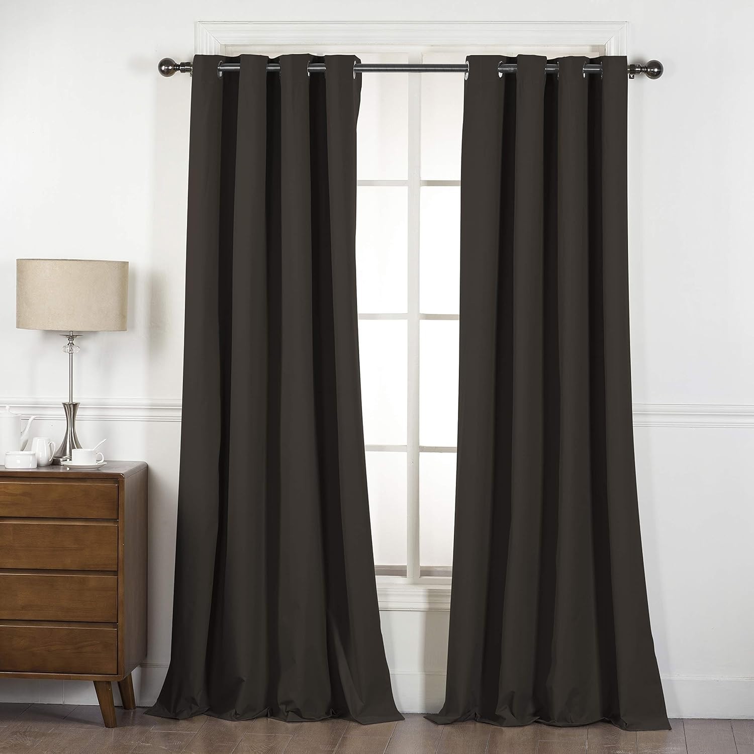 100% Blackout YHSF Grommet Window Curtain Set 52″ W x 84″ L Pack of 2 Panels