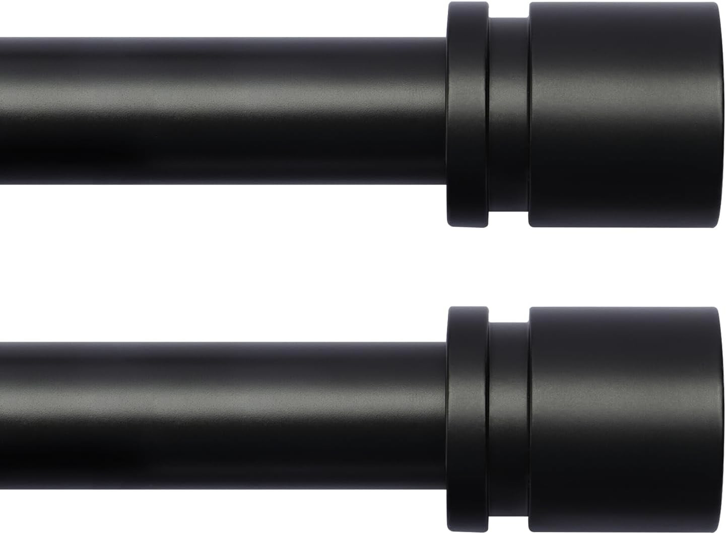 Curtain Rods for Windows 16 to 120 Inches 2 Pack Adjustable Length 1 Inch Diamet