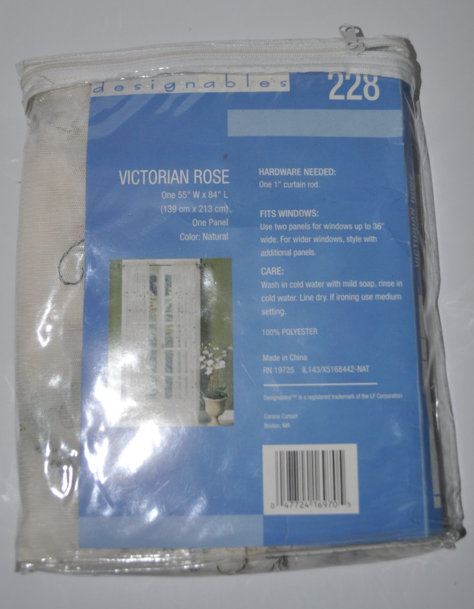 NIP Designables 2 Victorian Rose Window Panels 55″W x 84″L by Corona Curtain