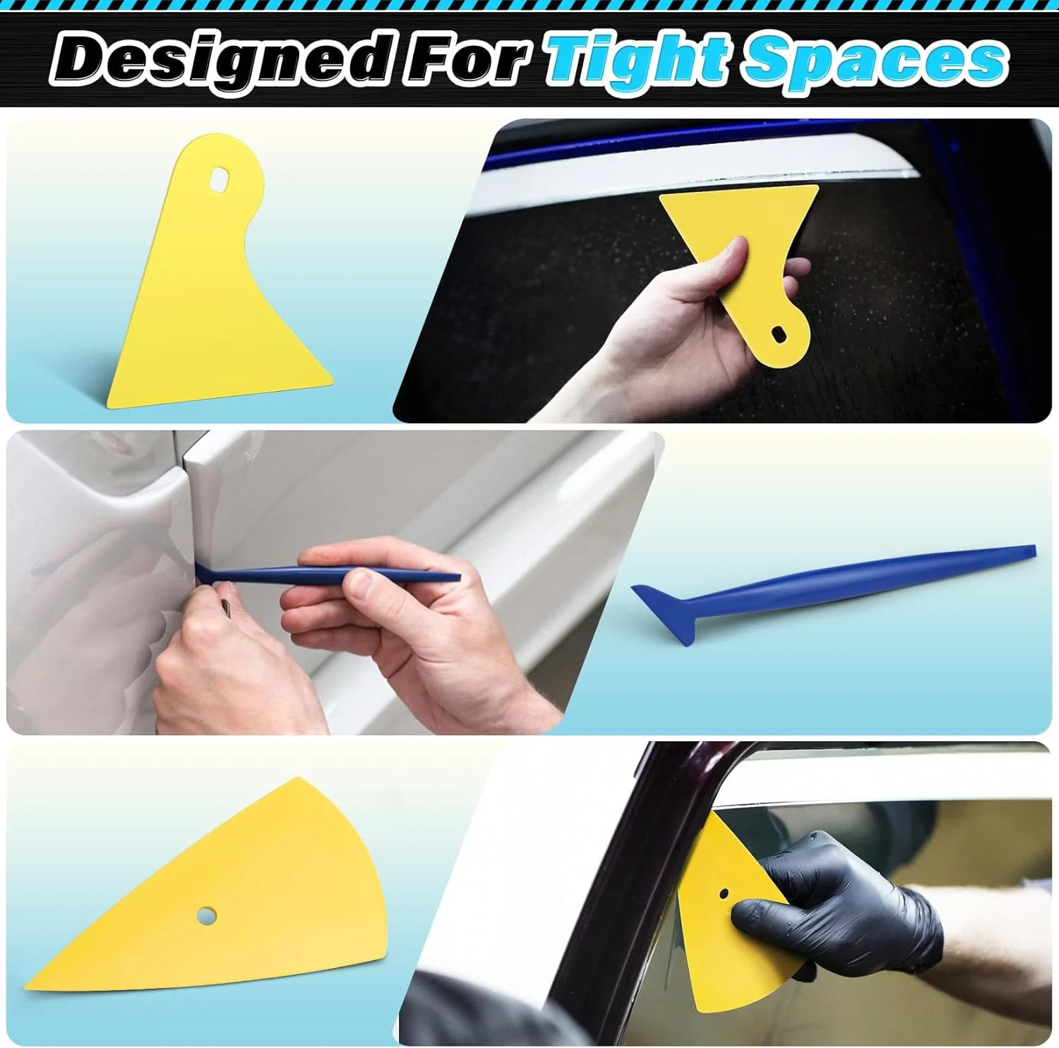 DIYSELF 18 Pcs Window Tint Kit, Vinyl Wrap Tool Kit – Professional Window Tint T