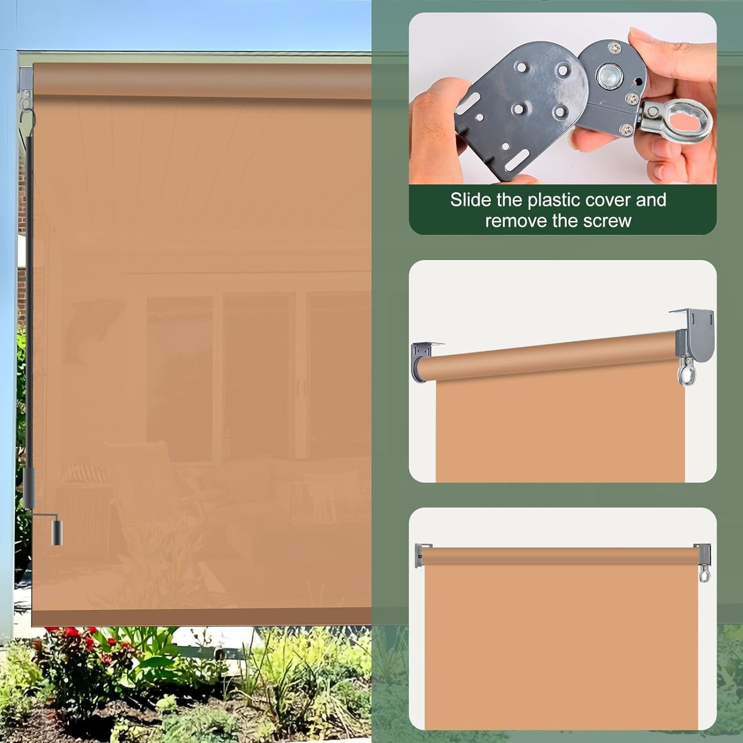 Lihopefe Sunshade Replacement Bracket Compatible with Coolaroo External Rolle…