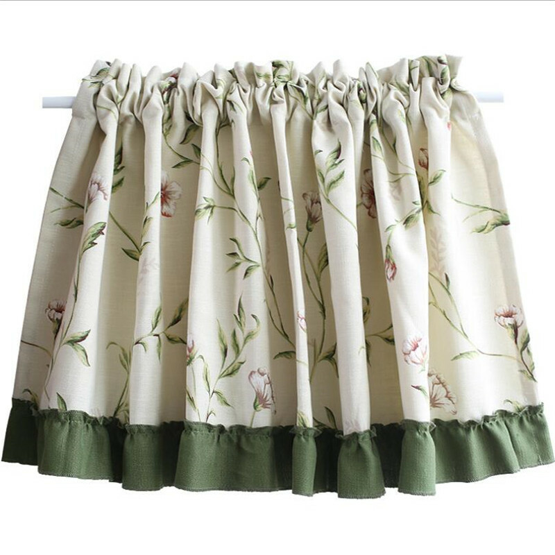 Small Half Curtain Short Curtain Kitchen Cabinet Door Window Shade Valance