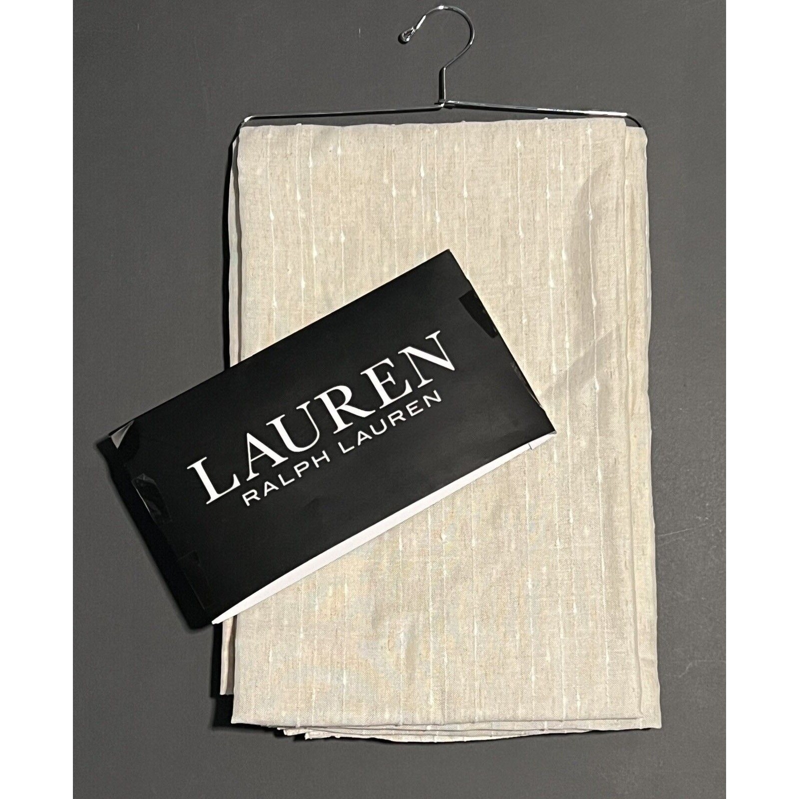 2 Ralph Lauren Marley Window Panels Curtains 54 x 84” Natural Beige **READ