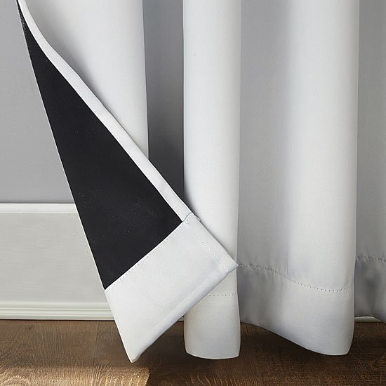 Sun Zero Oslo Blackout Grommet Curtain Panel 52″x84″ Pearl Energy Saving