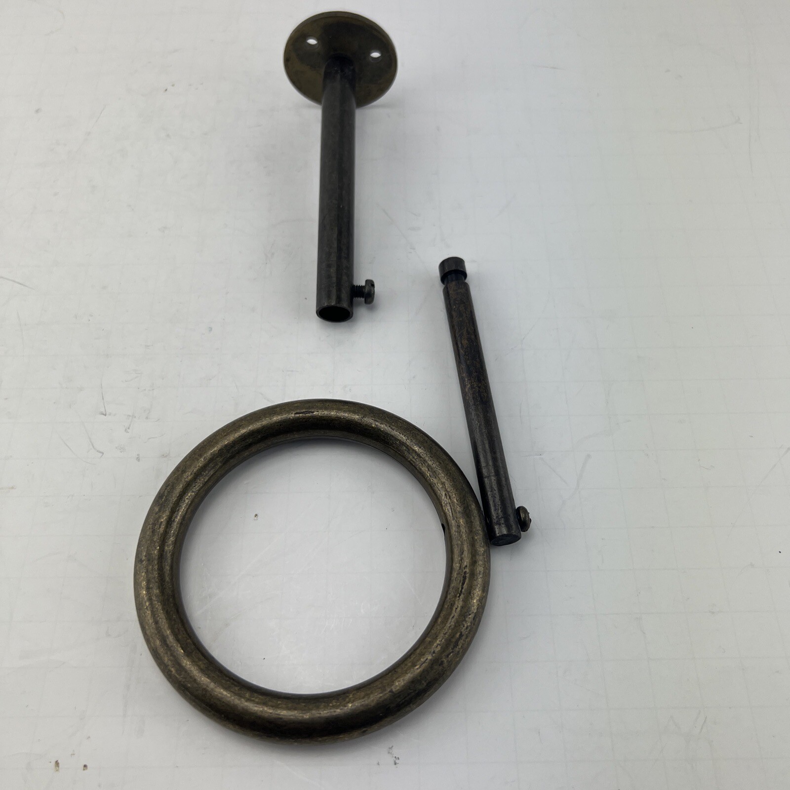 Heavy Duty Adjustable 3” Steel Ring Curtain Swag Holder Wall Or Ceiling Mount
