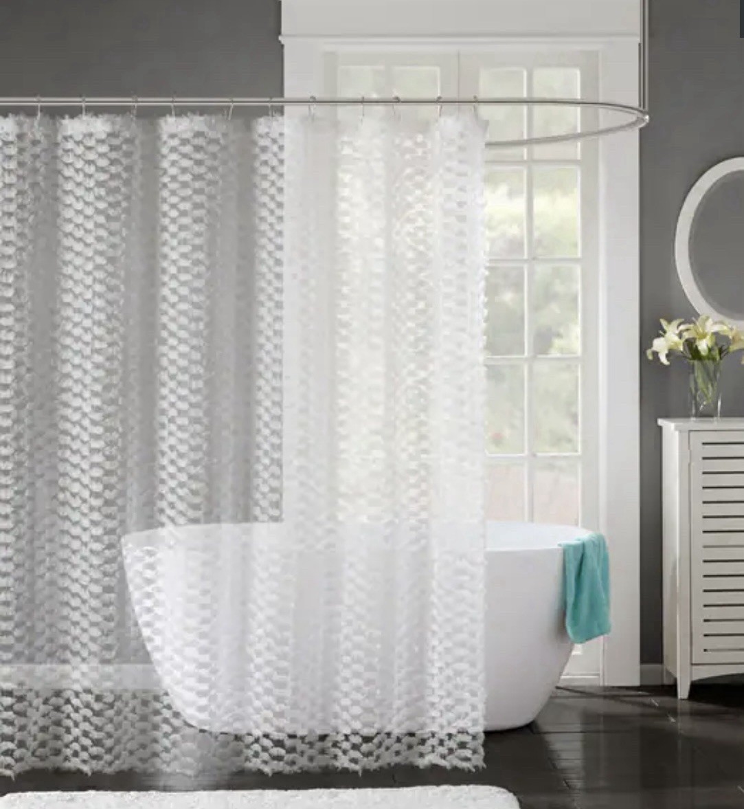 Lot 3 Sheer Fabric Curtain Panels Textured Madison Park Cortina 50×94.8