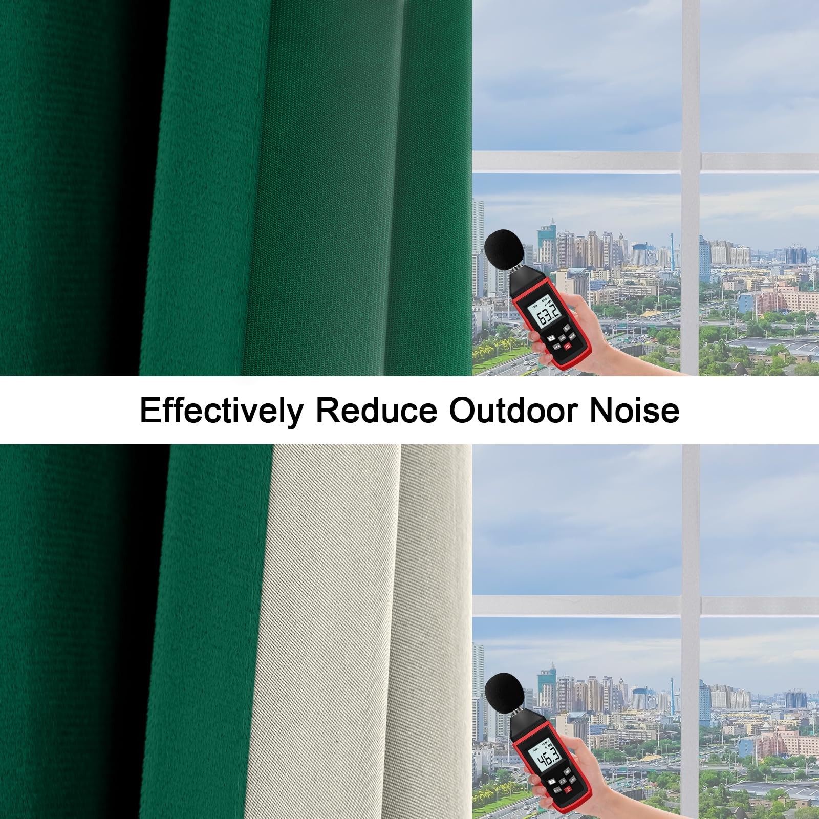 100% Full Blackout Velvet Curtains with Liner 72 inch Long 2 Panels for Livin…
