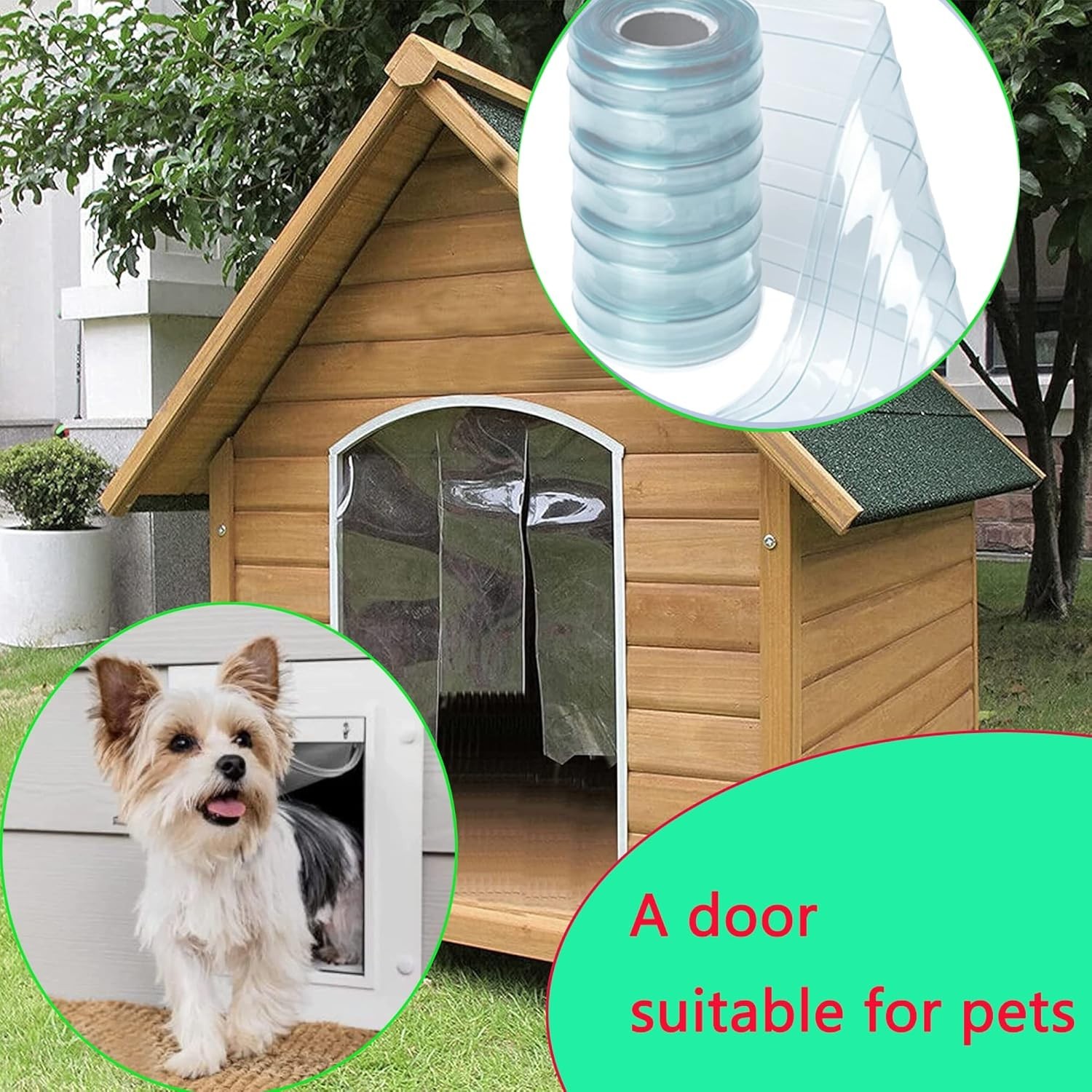 Plastic Vinyl Replacement Strip Curtain-Door – Clear Waterproof PVC for Wareh