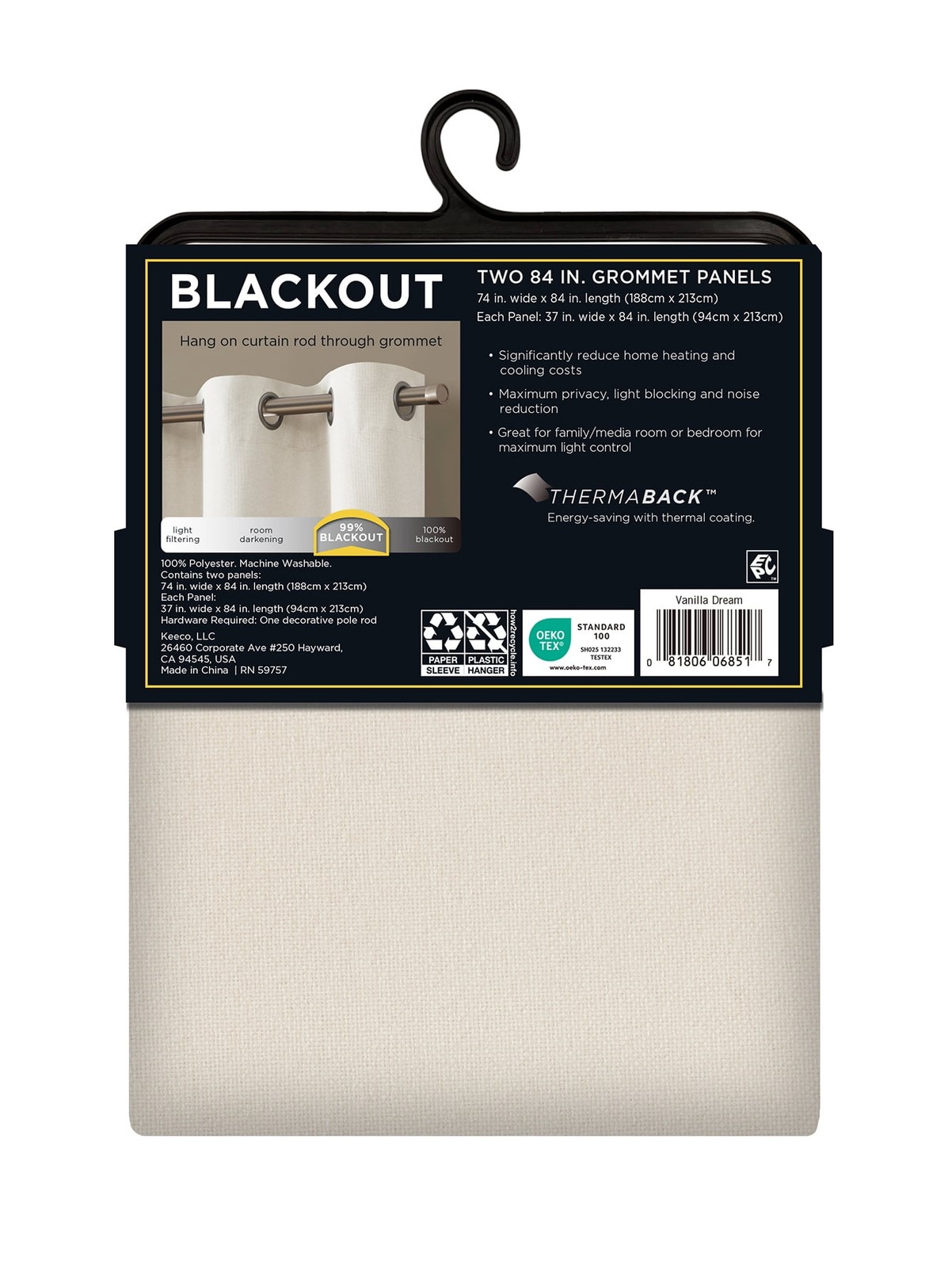 Corte Solid Blackout Curtains Set of 2 84 Inch Long Blackout Curtains