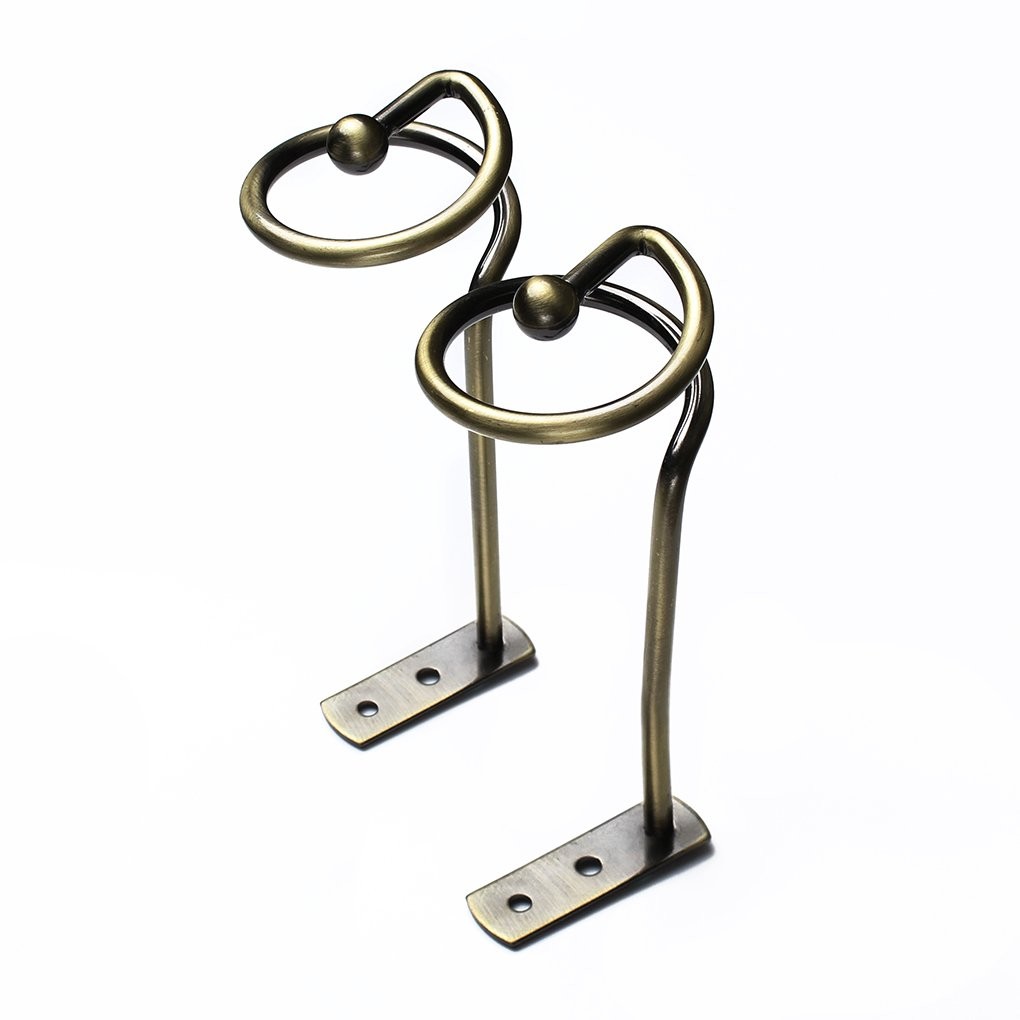Curtain Holdback Bronze Set of 4 Drape Holder Hook Tieback for 2pair
