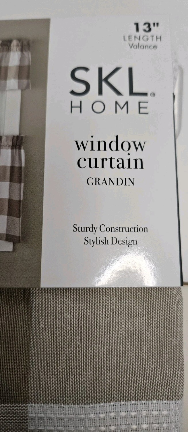SKL Home Window Curtain Valance. GARNDIN , Multicolored, 58″ x 13″