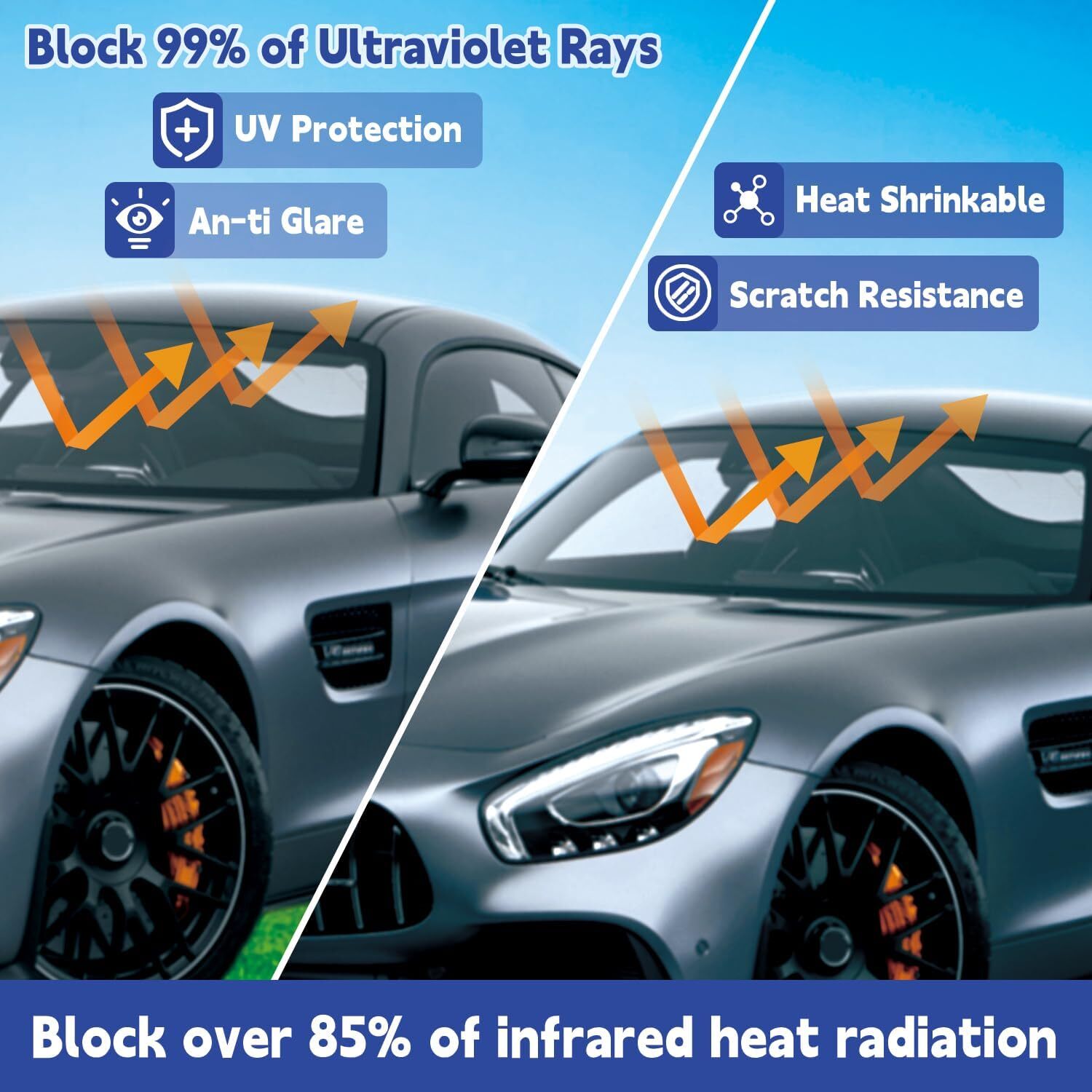 10ft 20ft Uncut Roll Window Tint Film 5% 15% 25% 35% Car Home Office Glass USA